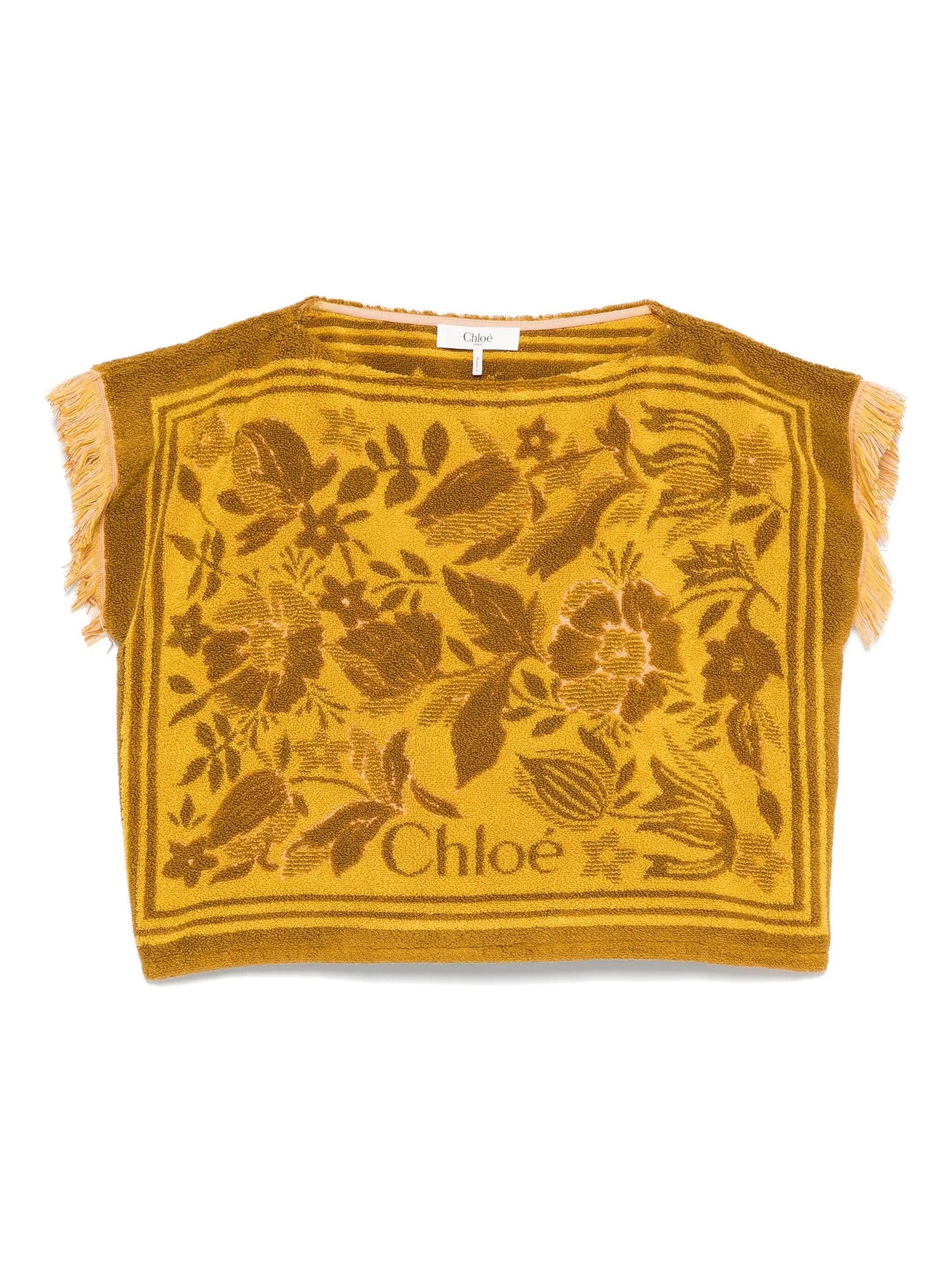 boat-neck jacquard top