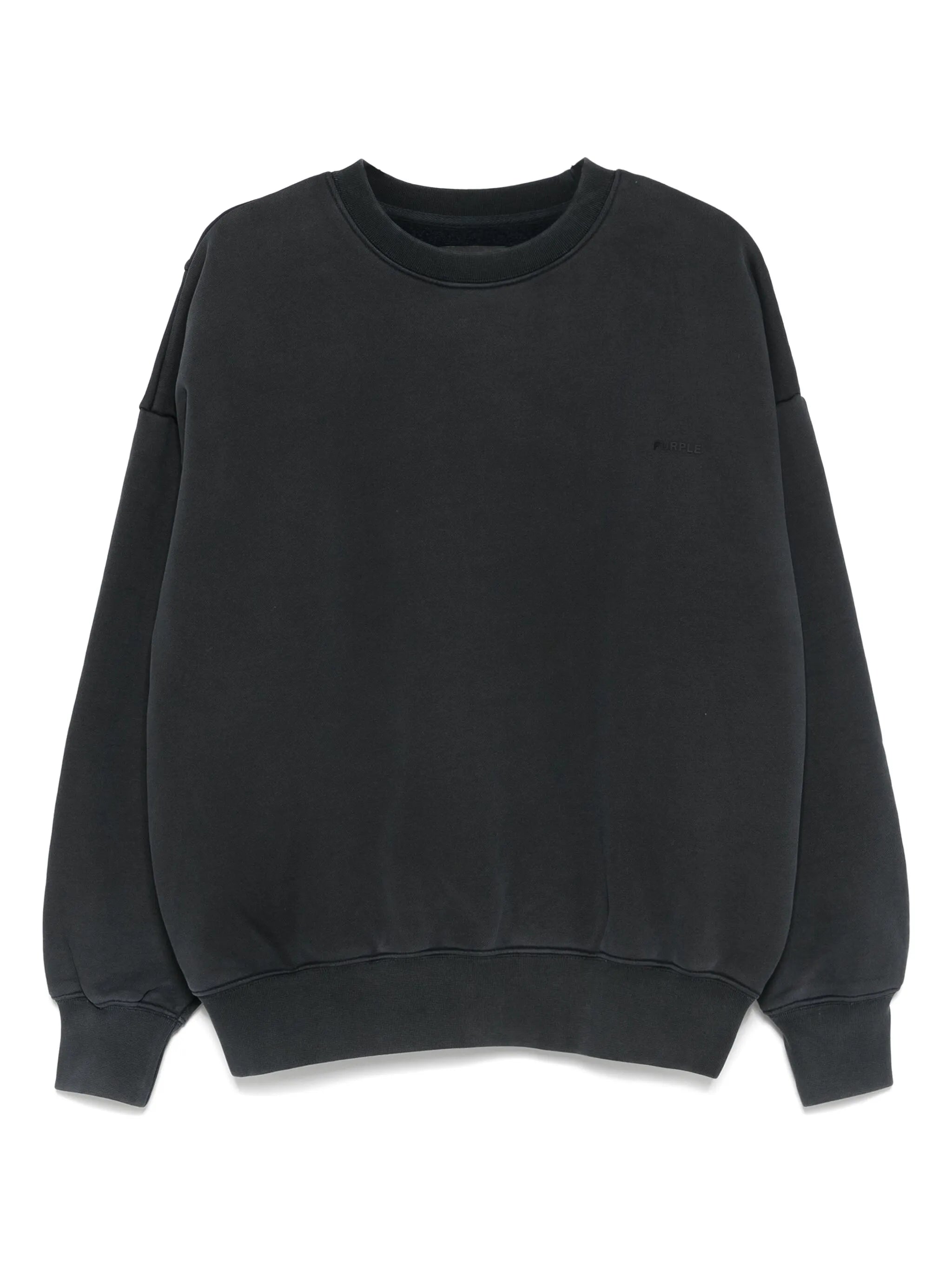 crew-neck fleece sweatshirt