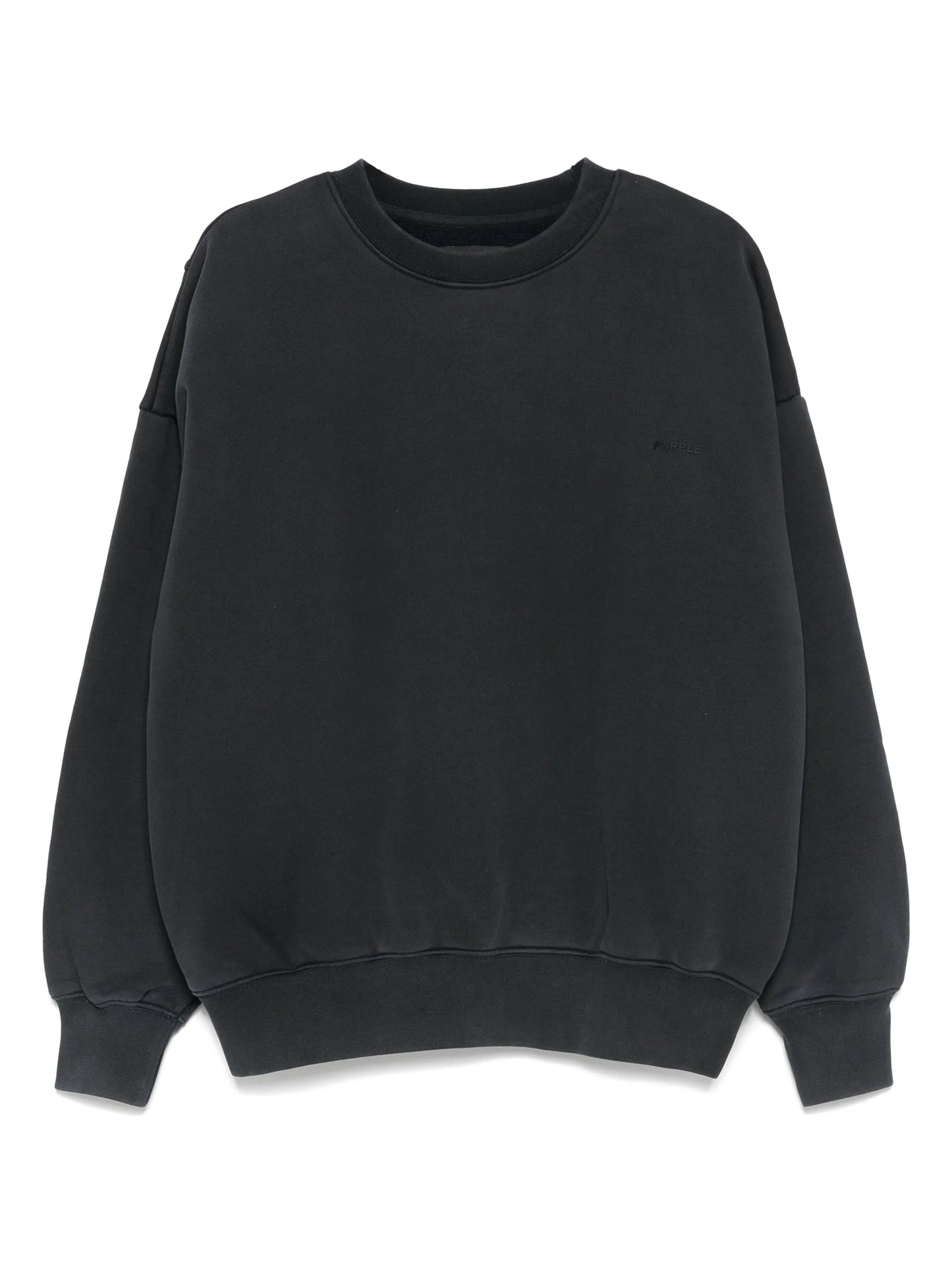 crew-neck fleece sweatshirt