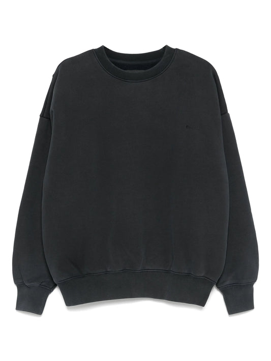 crew-neck fleece sweatshirt