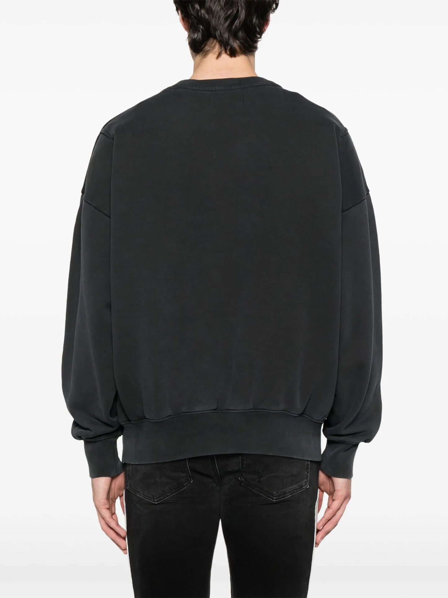 crew-neck fleece sweatshirt