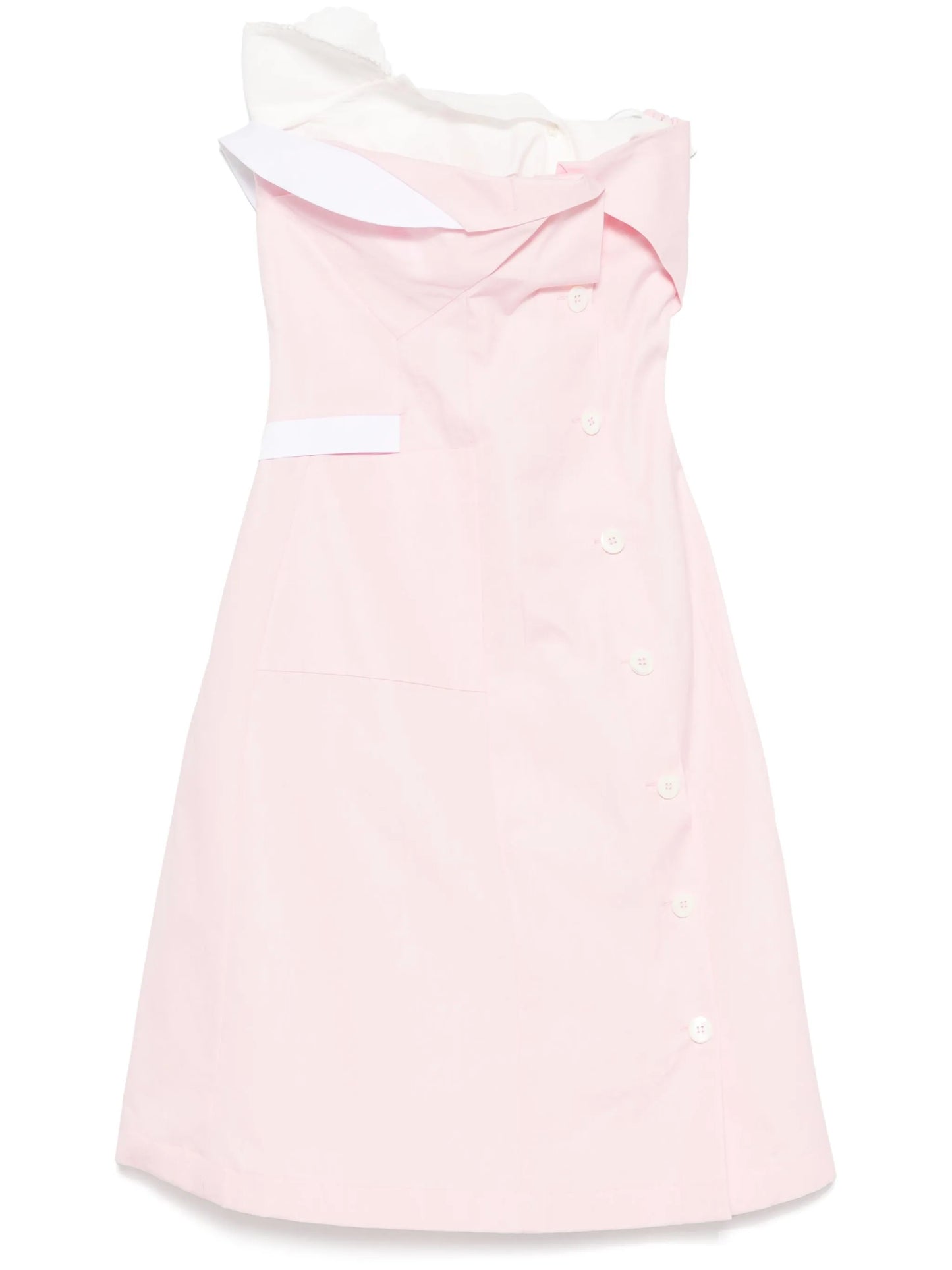 layered-detail poplin dress