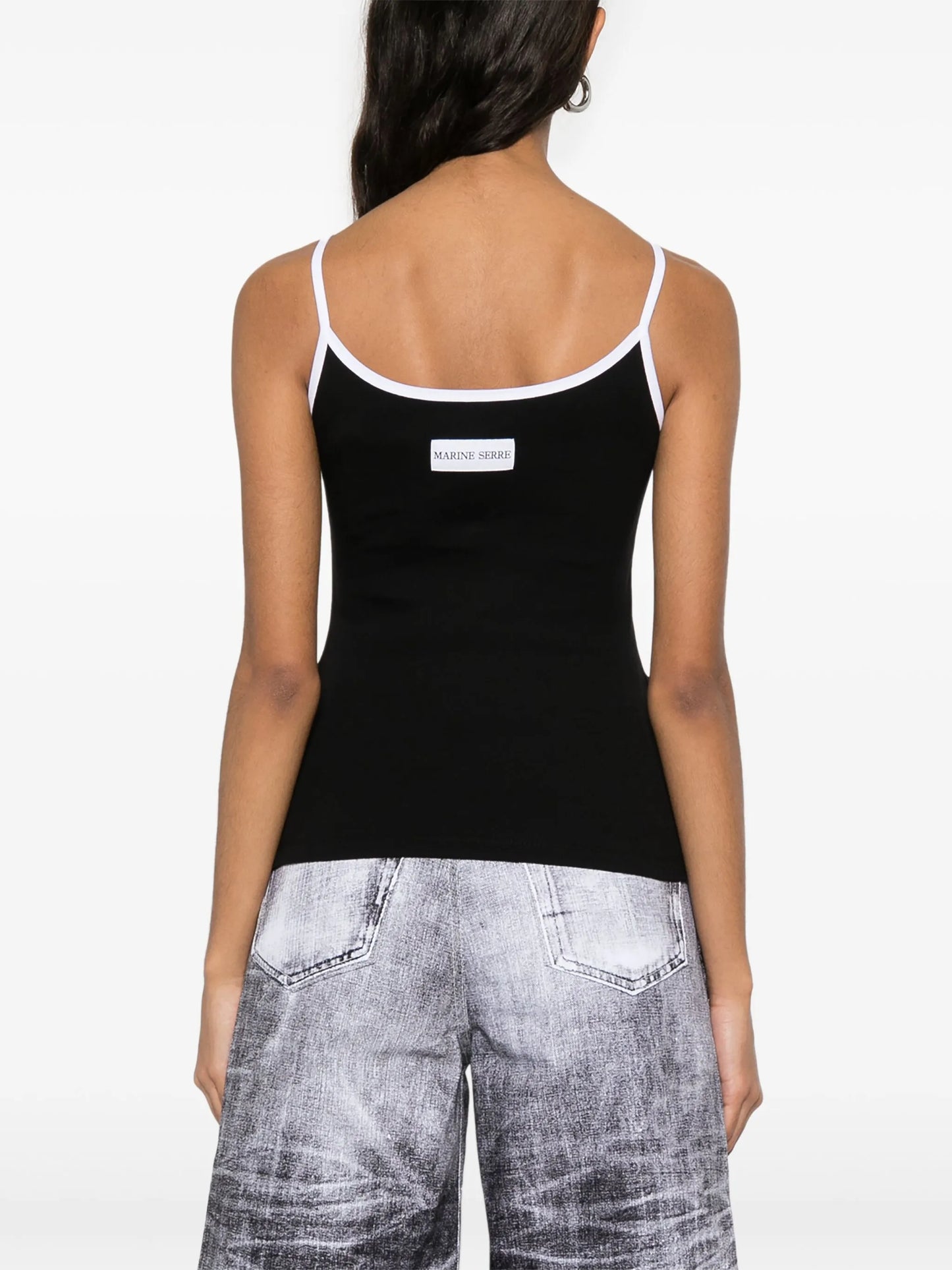 Moon embroidered tank top