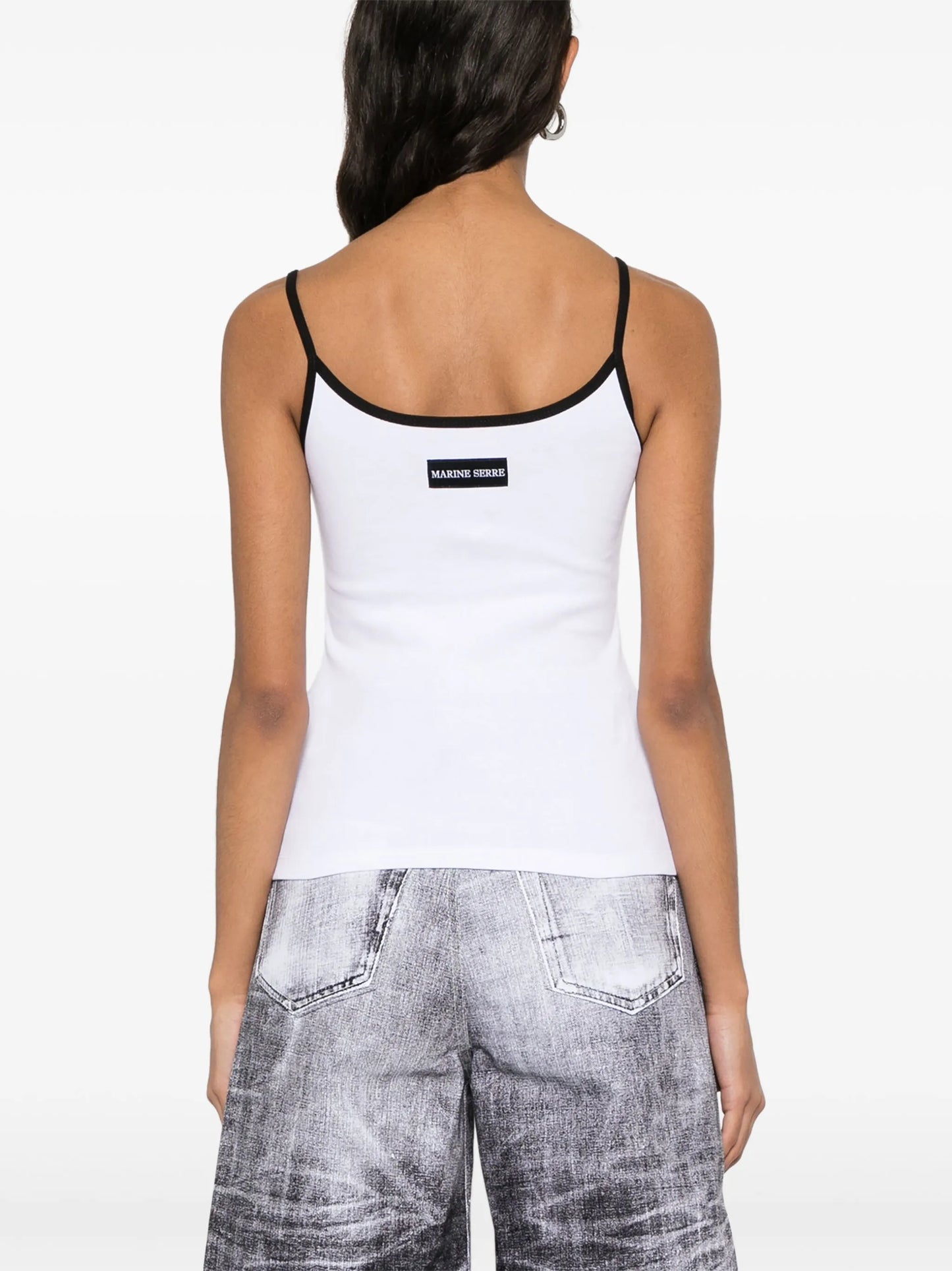 Moon-logo ribbed top