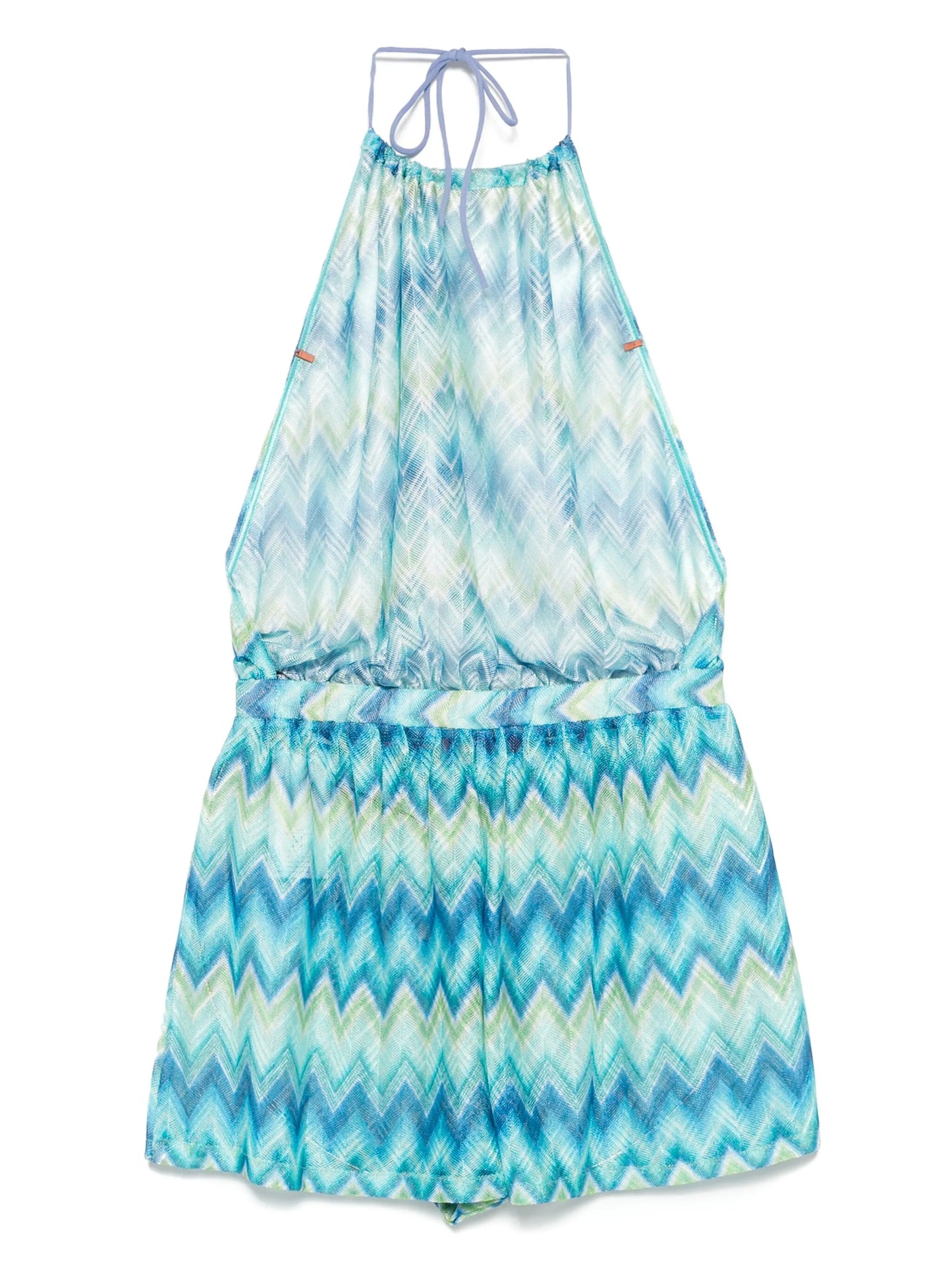 zigzag-woven playsuit
