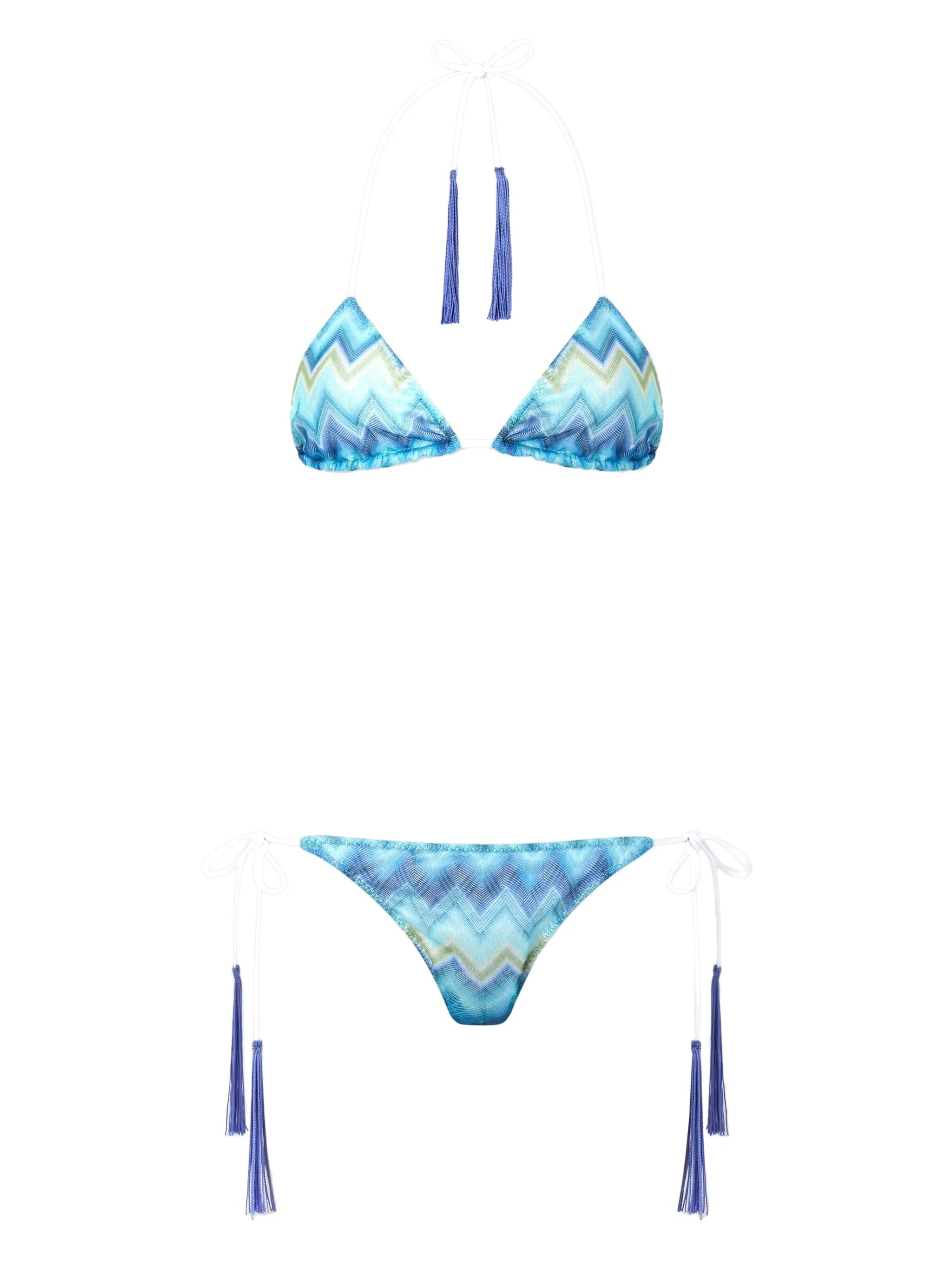 zigzag-motif bikini set