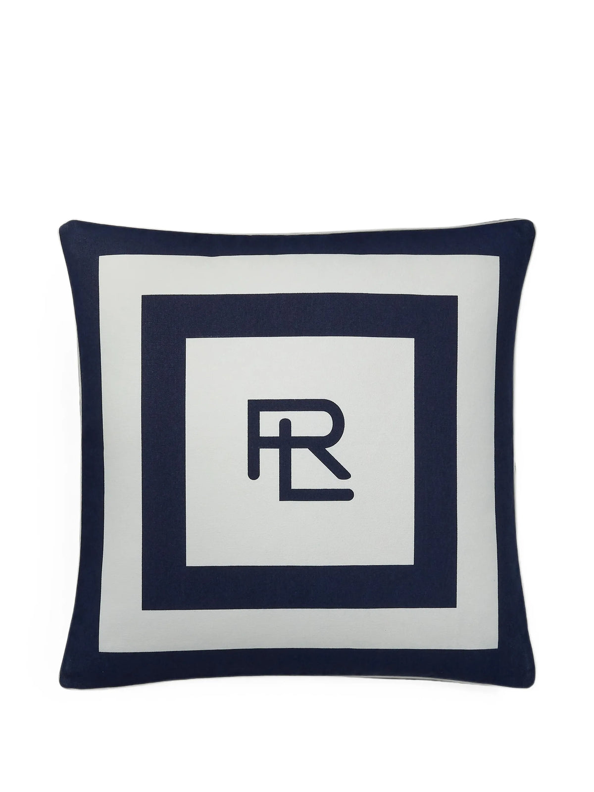 Holton striped logo-detail cushion (56cm x 56cm)