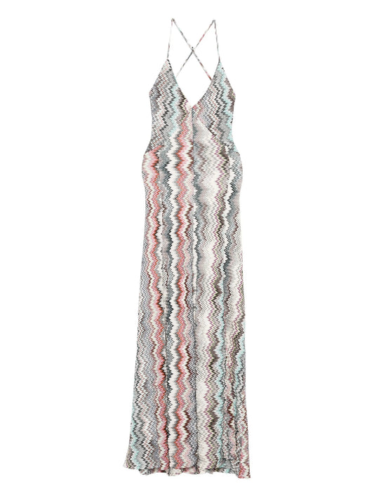 halterneck maxi dress