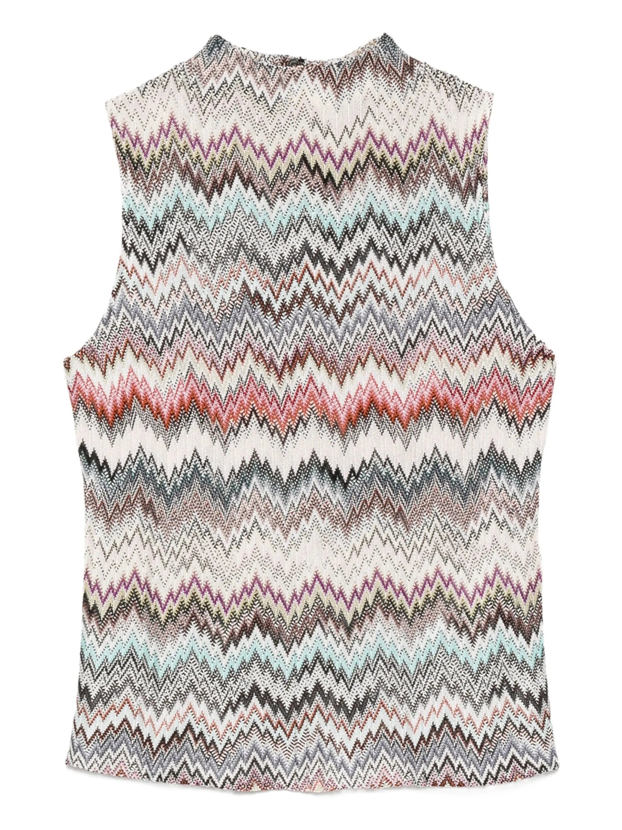 zigzag-knit tank top