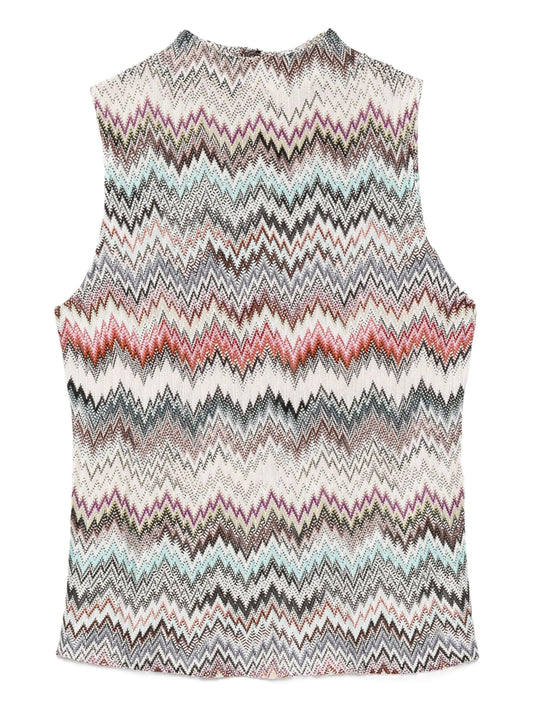 zigzag-knit tank top