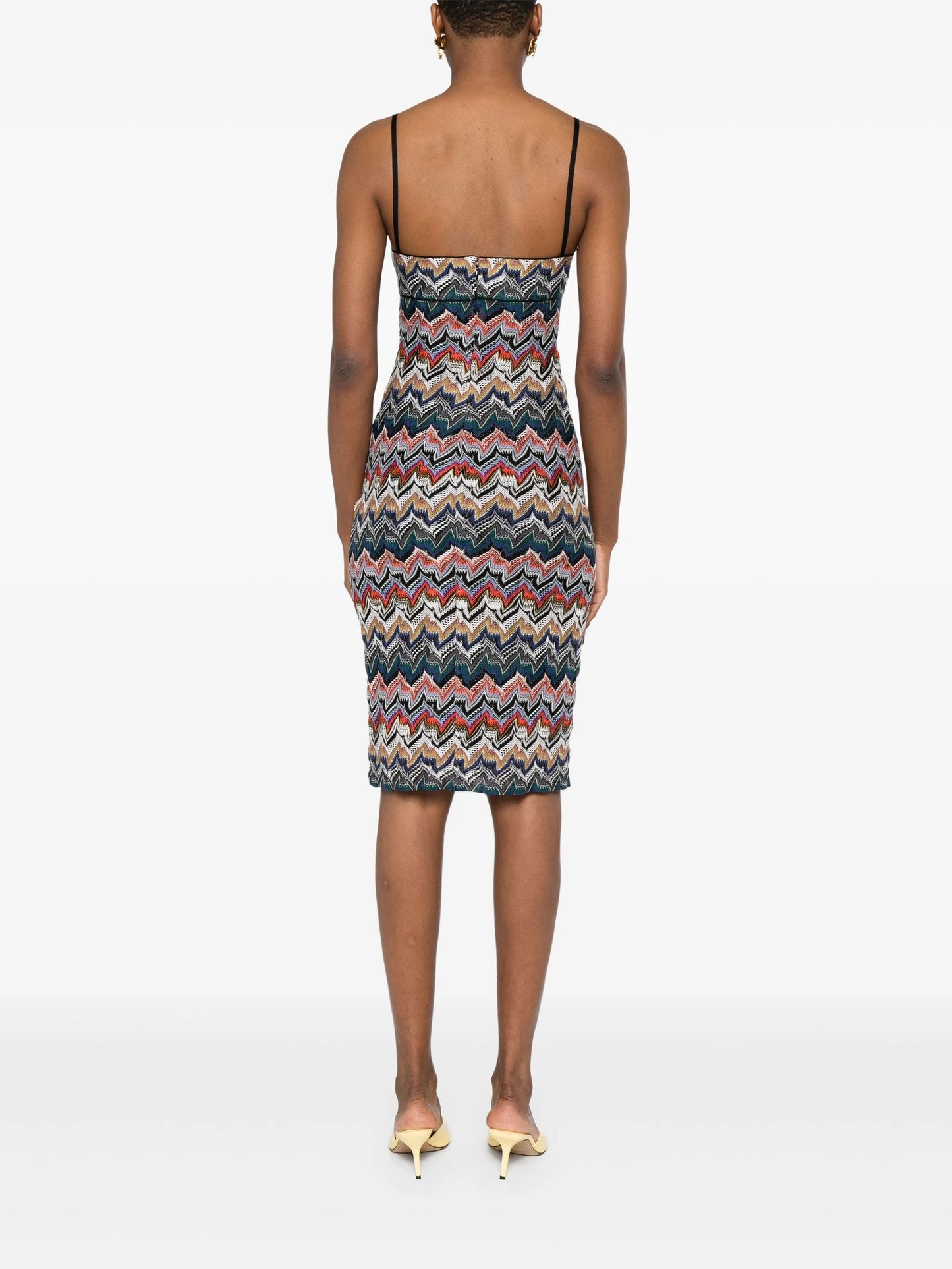 sleeveless floral-lace midi dress