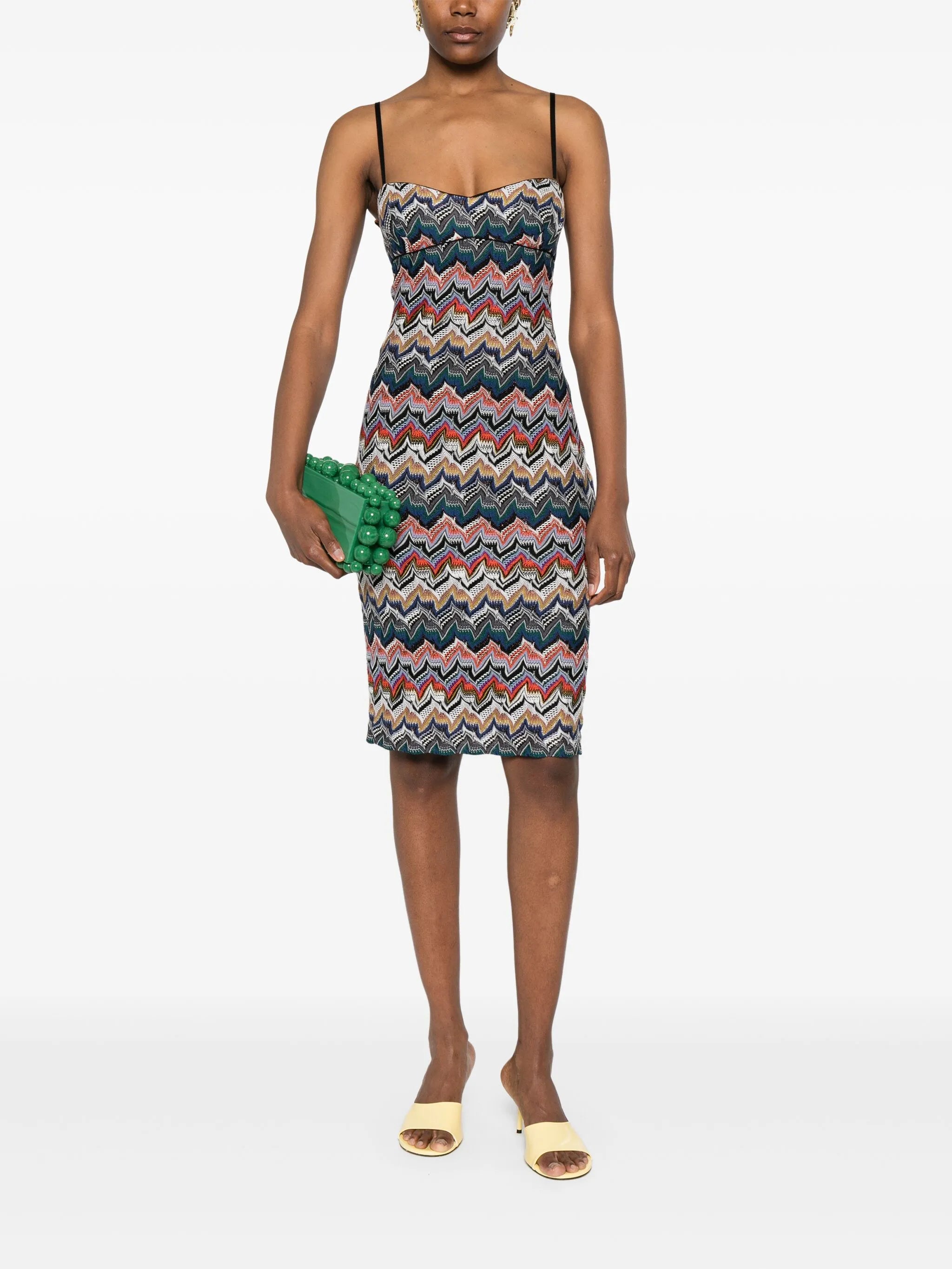 sleeveless floral-lace midi dress