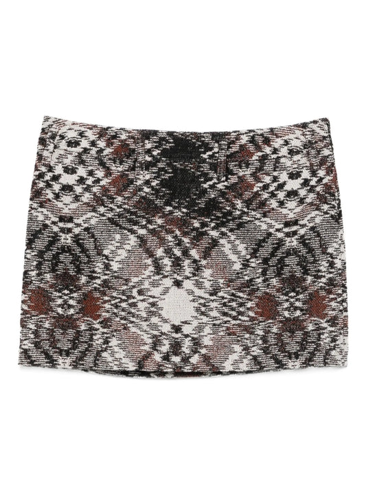 printed mini skirt