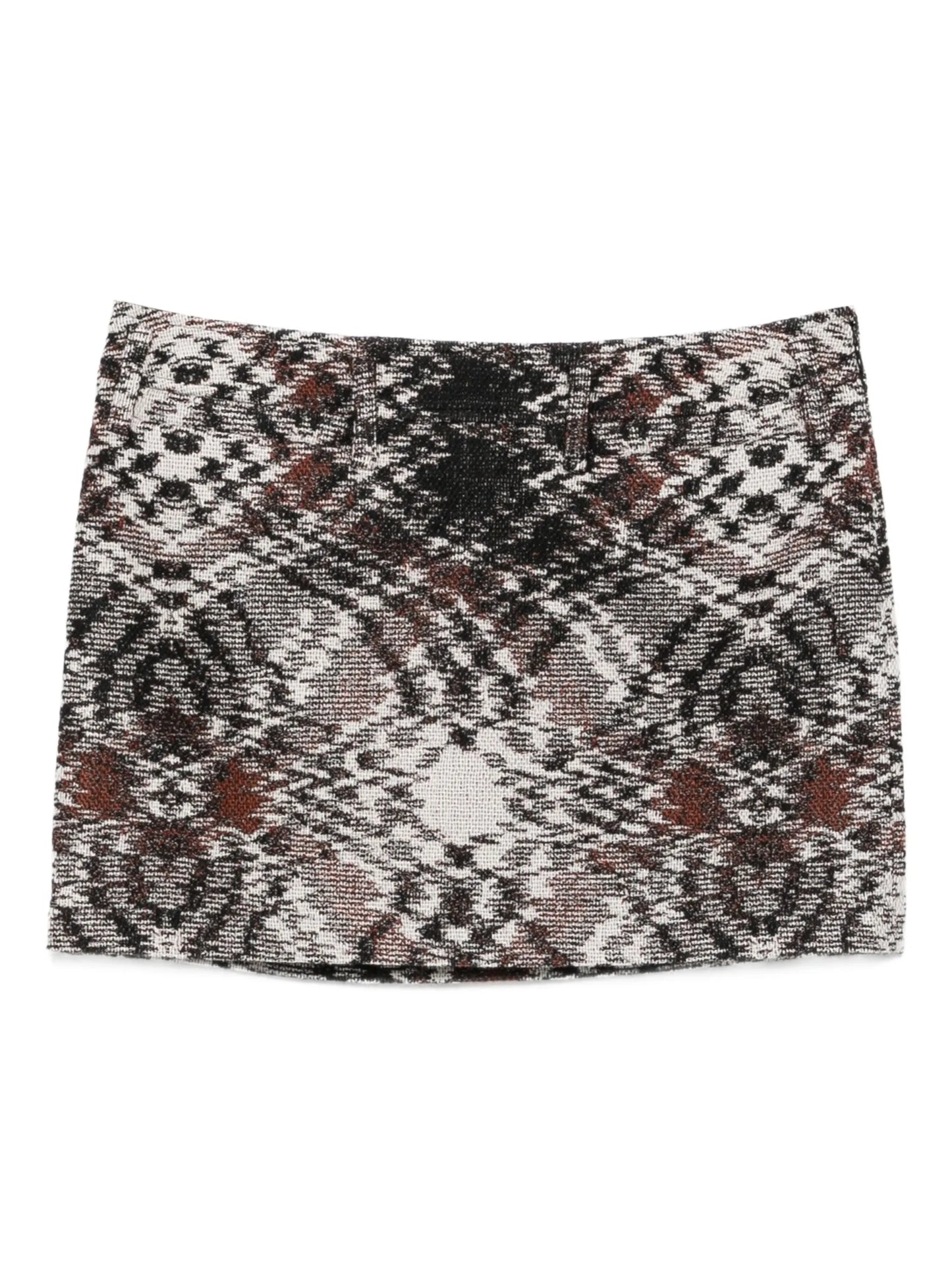 printed mini skirt
