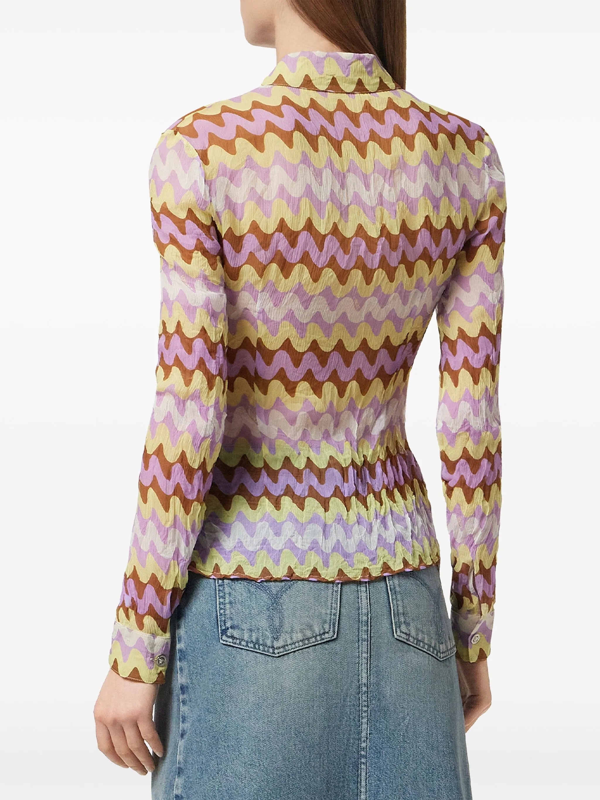 Wave crepe shirt