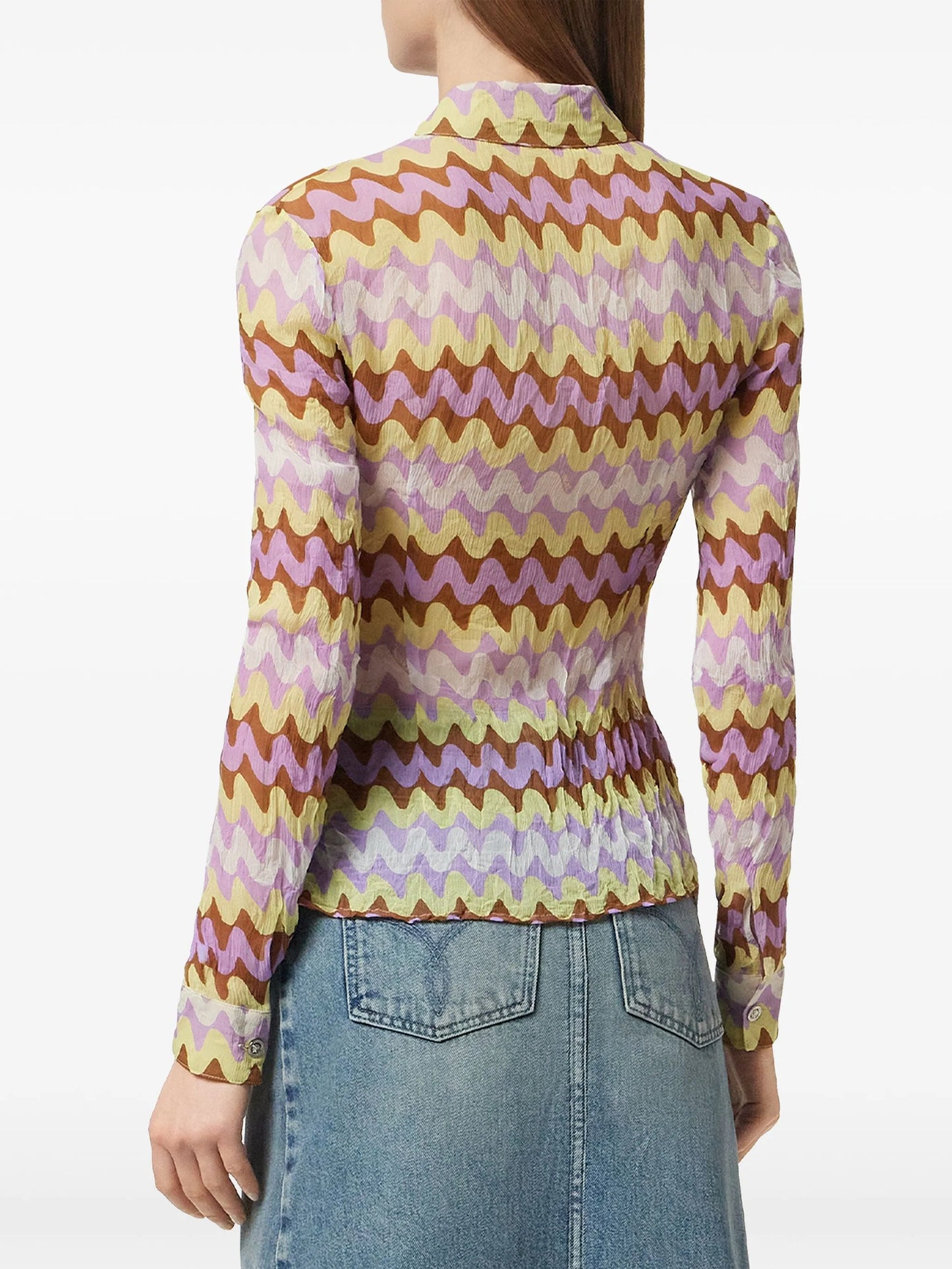 Wave crepe shirt