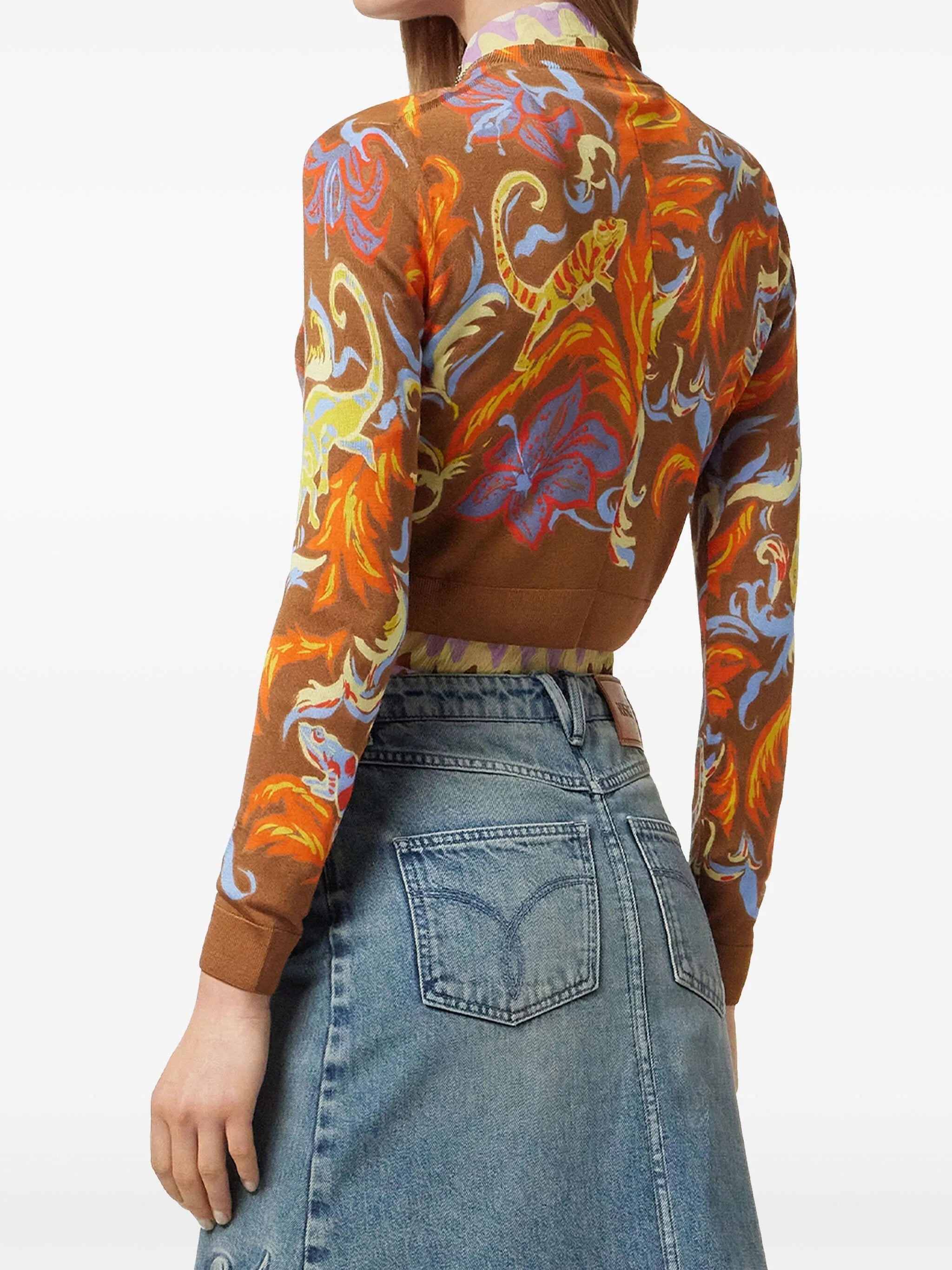 Exotic Barocco cropped cardigan