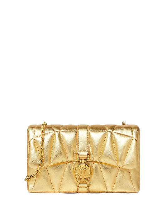 Kleio metallic quilted mini bag