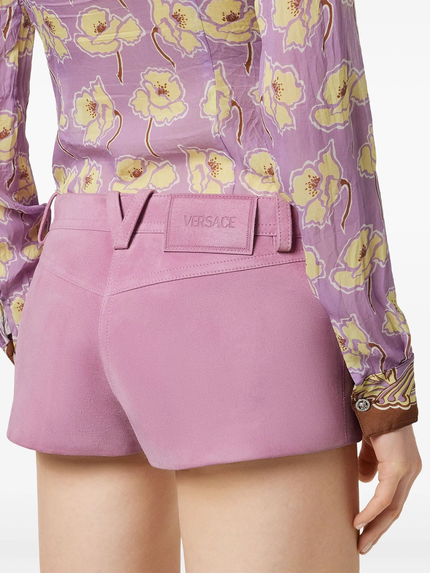 suede mini shorts