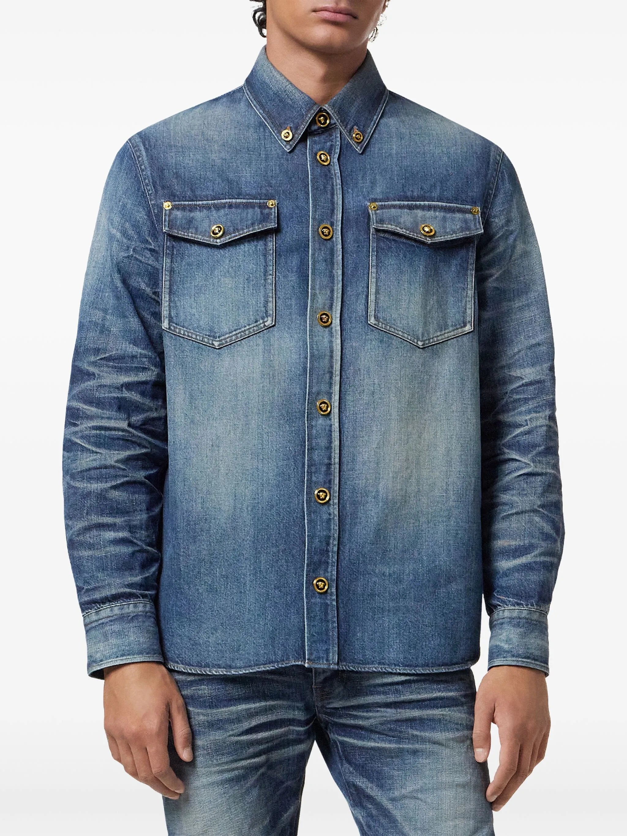 Japanese-denim overshirt