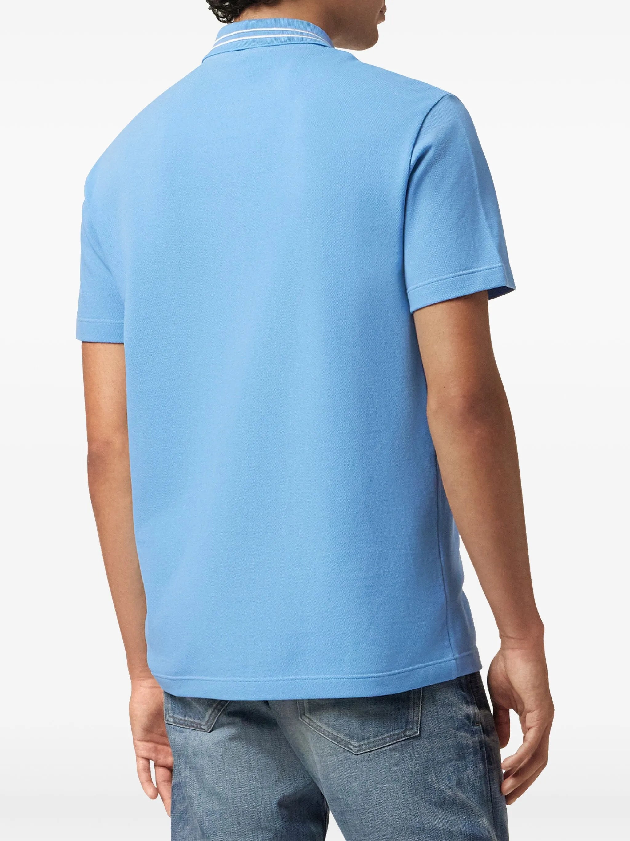 Medusa-embroidered polo shirt