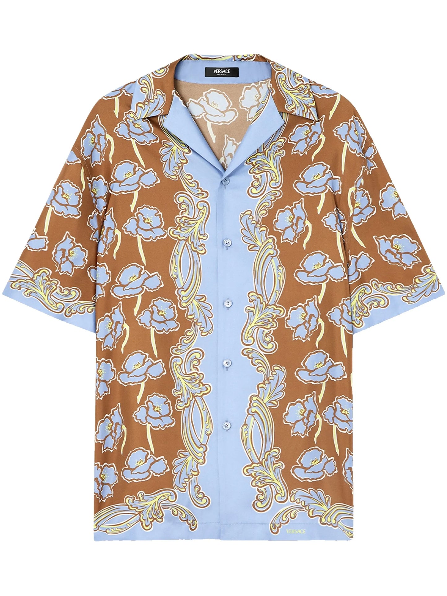 Poppies foulard silk shirt