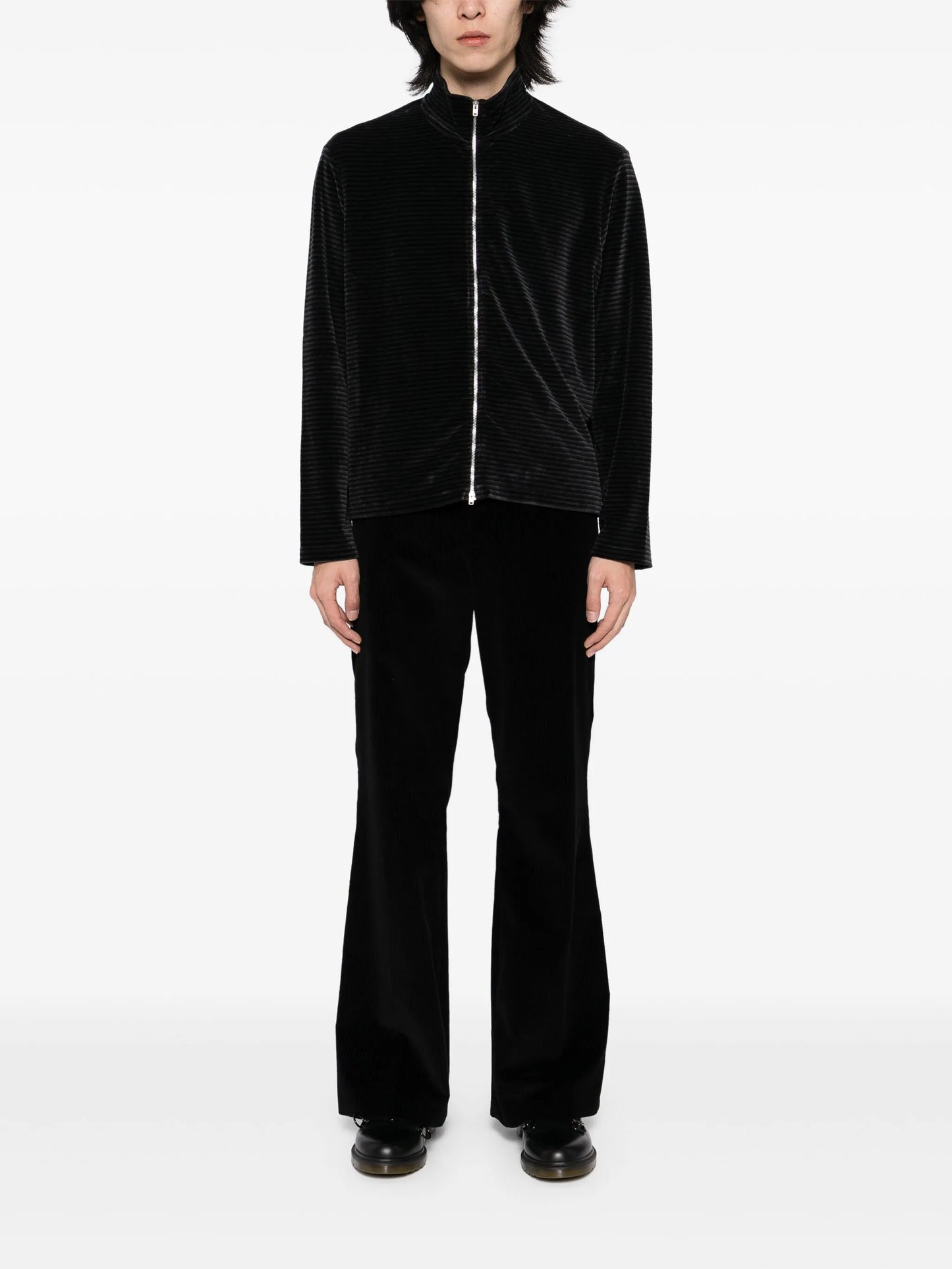 Shrunken full-zip jacket