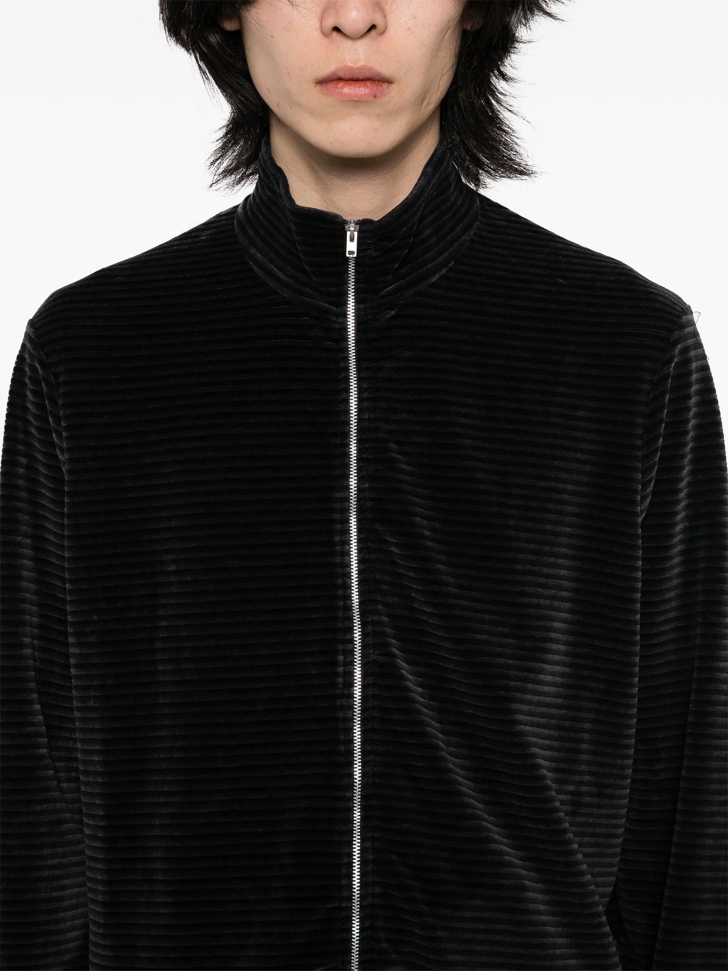 Shrunken full-zip jacket