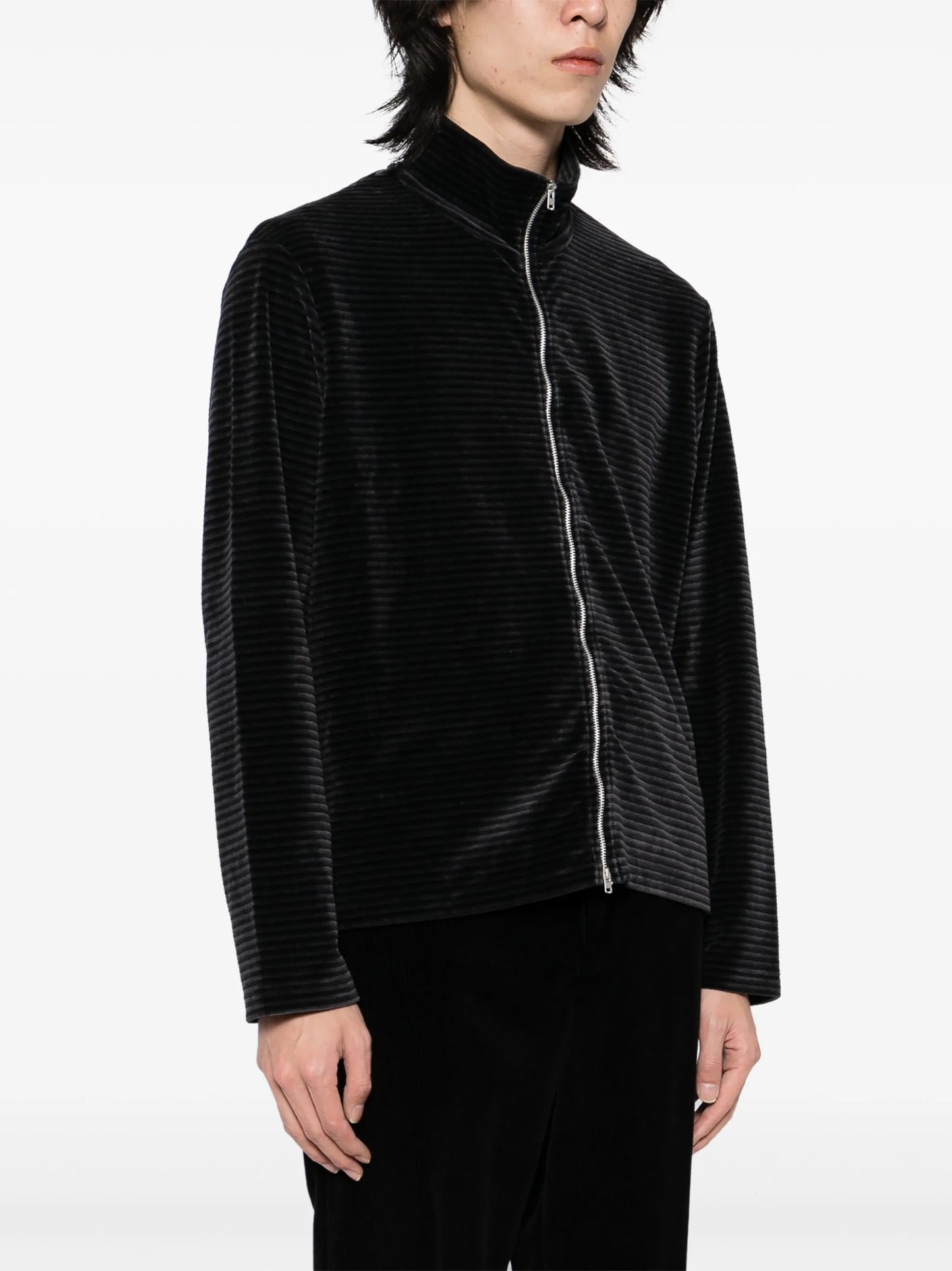 Shrunken full-zip jacket