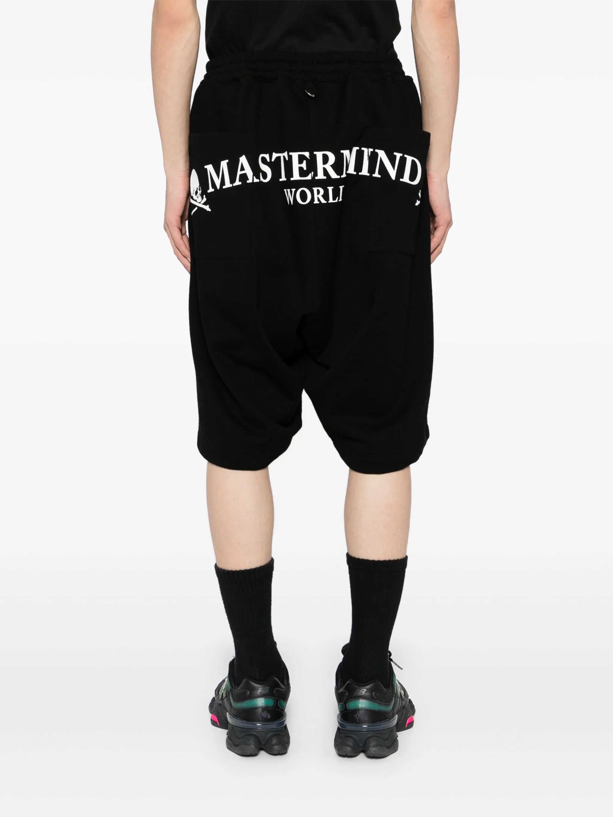 logo-print shorts