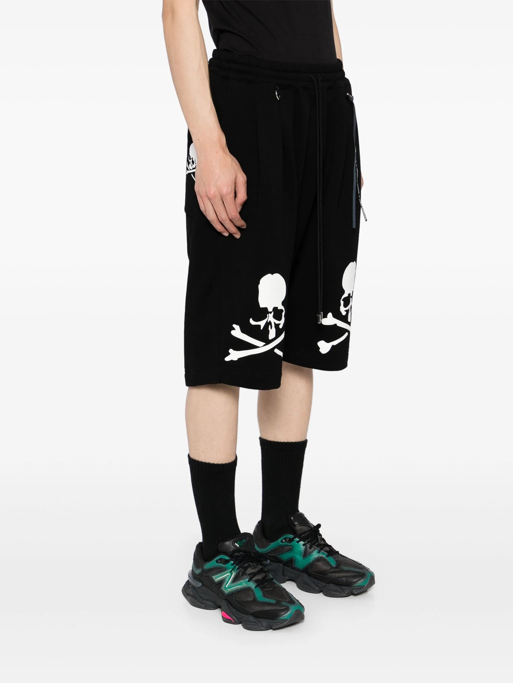 logo-print shorts