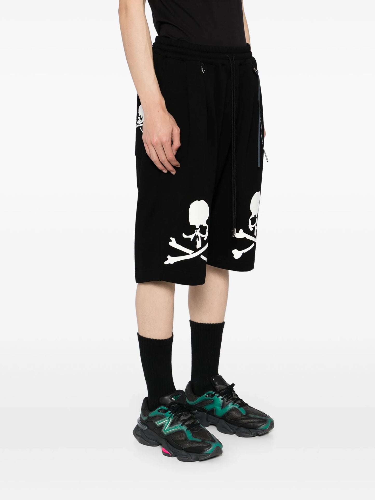 logo-print shorts