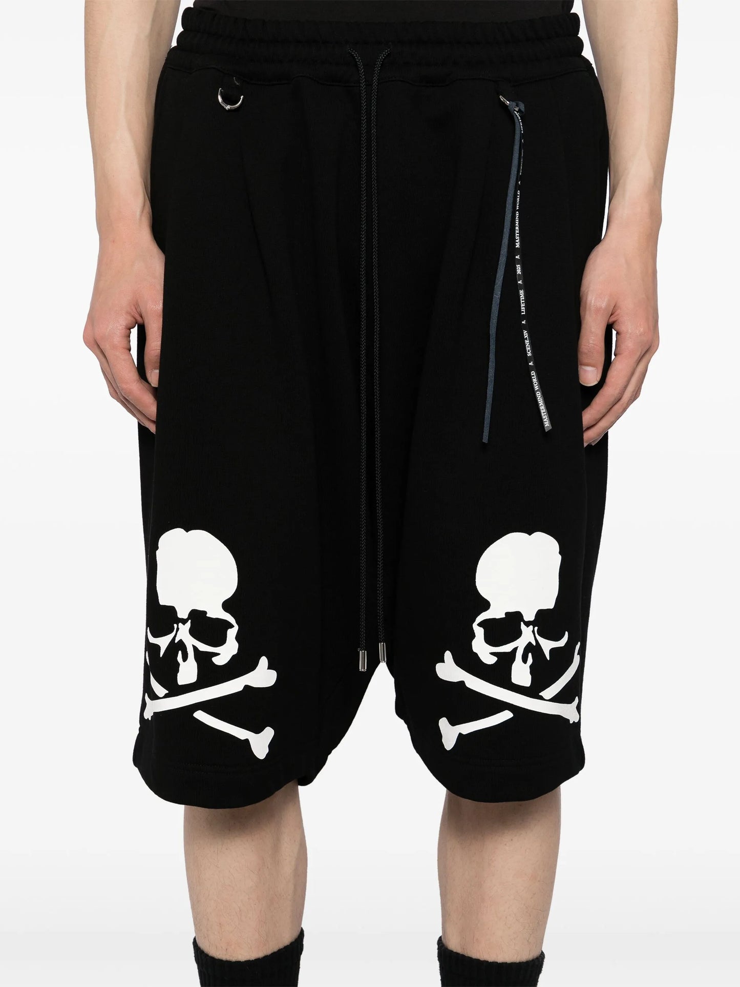 logo-print shorts