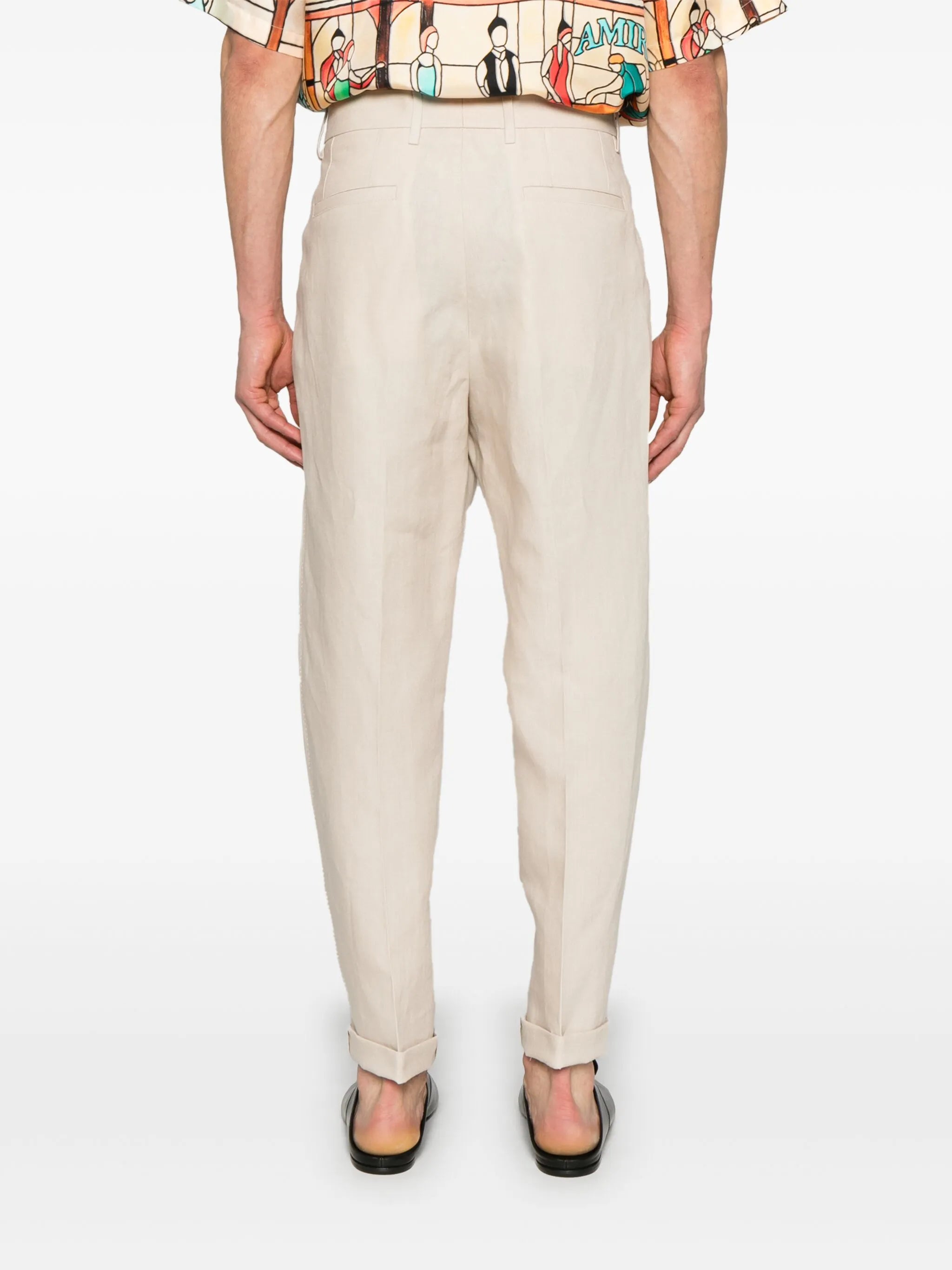 linen trousers