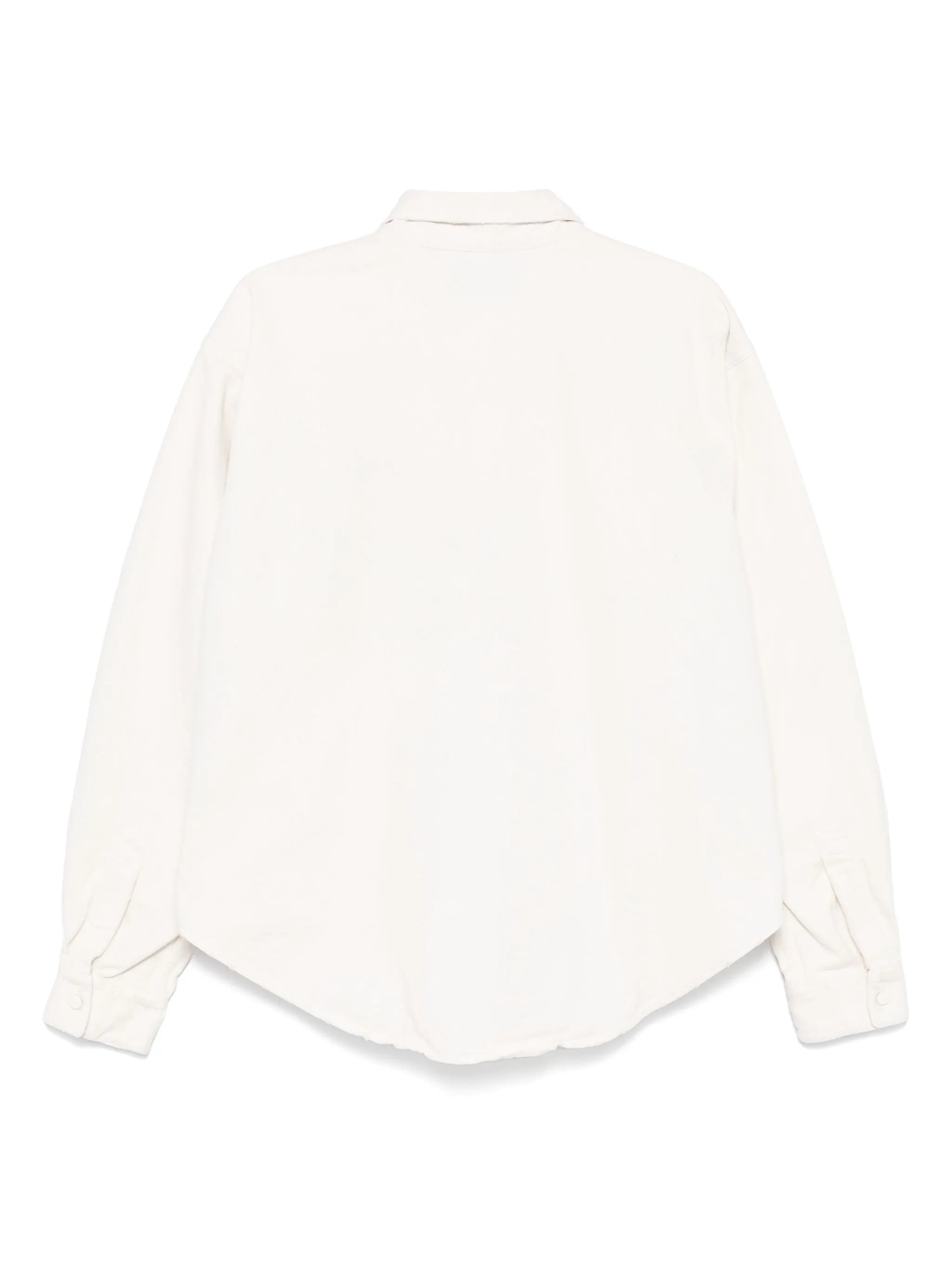logo-embroidered shirt jacket