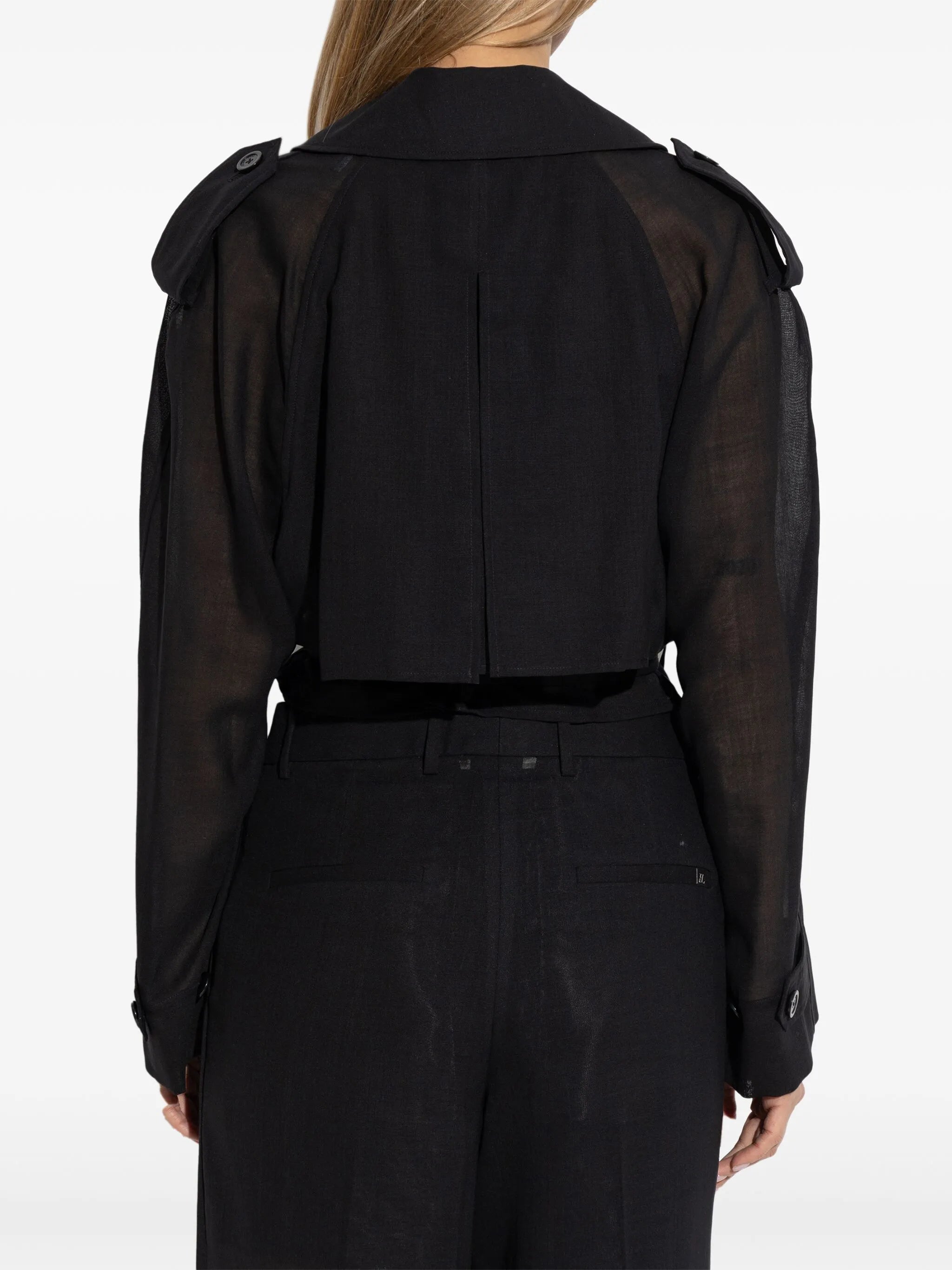 cropped double-breasted coat