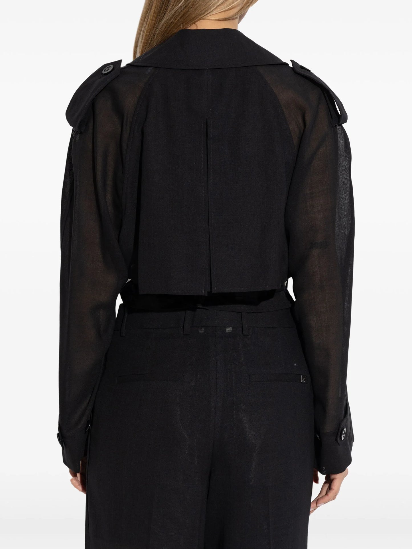 cropped double-breasted coat