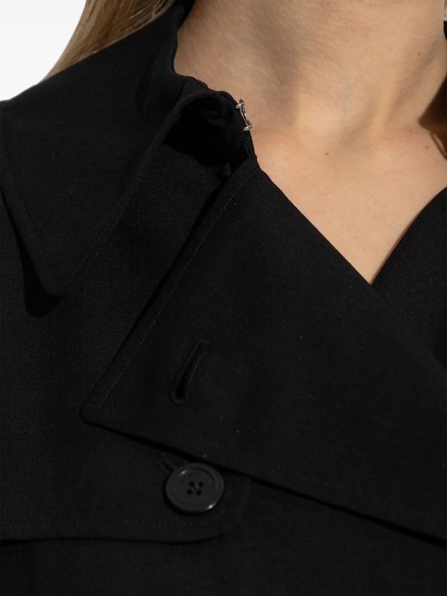 cropped double-breasted coat