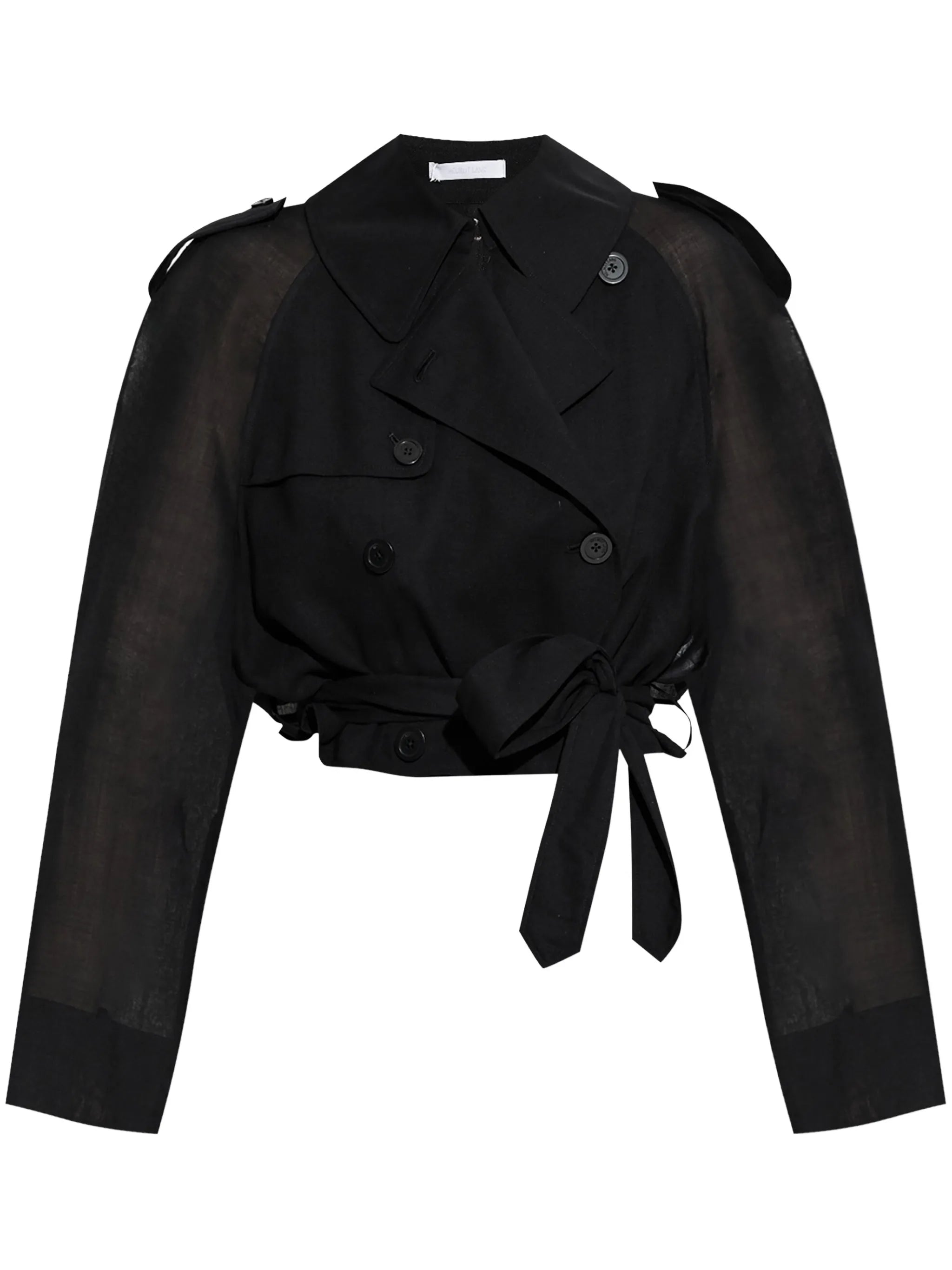 cropped double-breasted coat