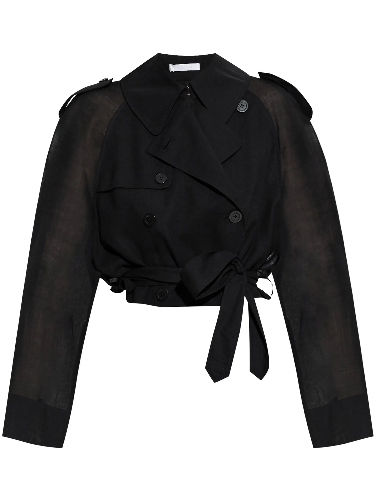 cropped double-breasted coat