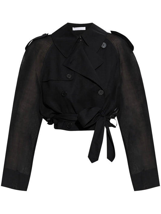 cropped double-breasted coat