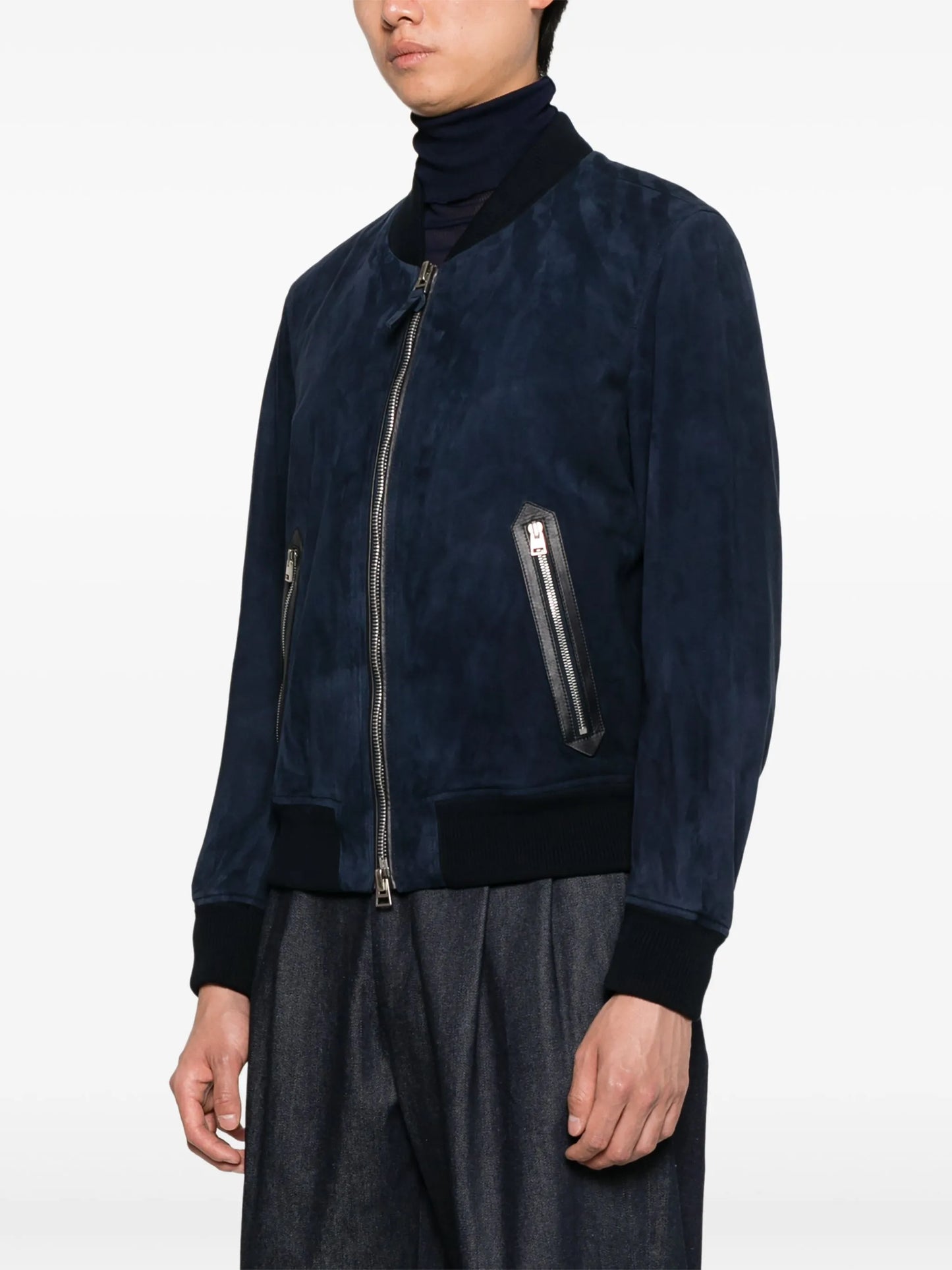 leather bomber jacket