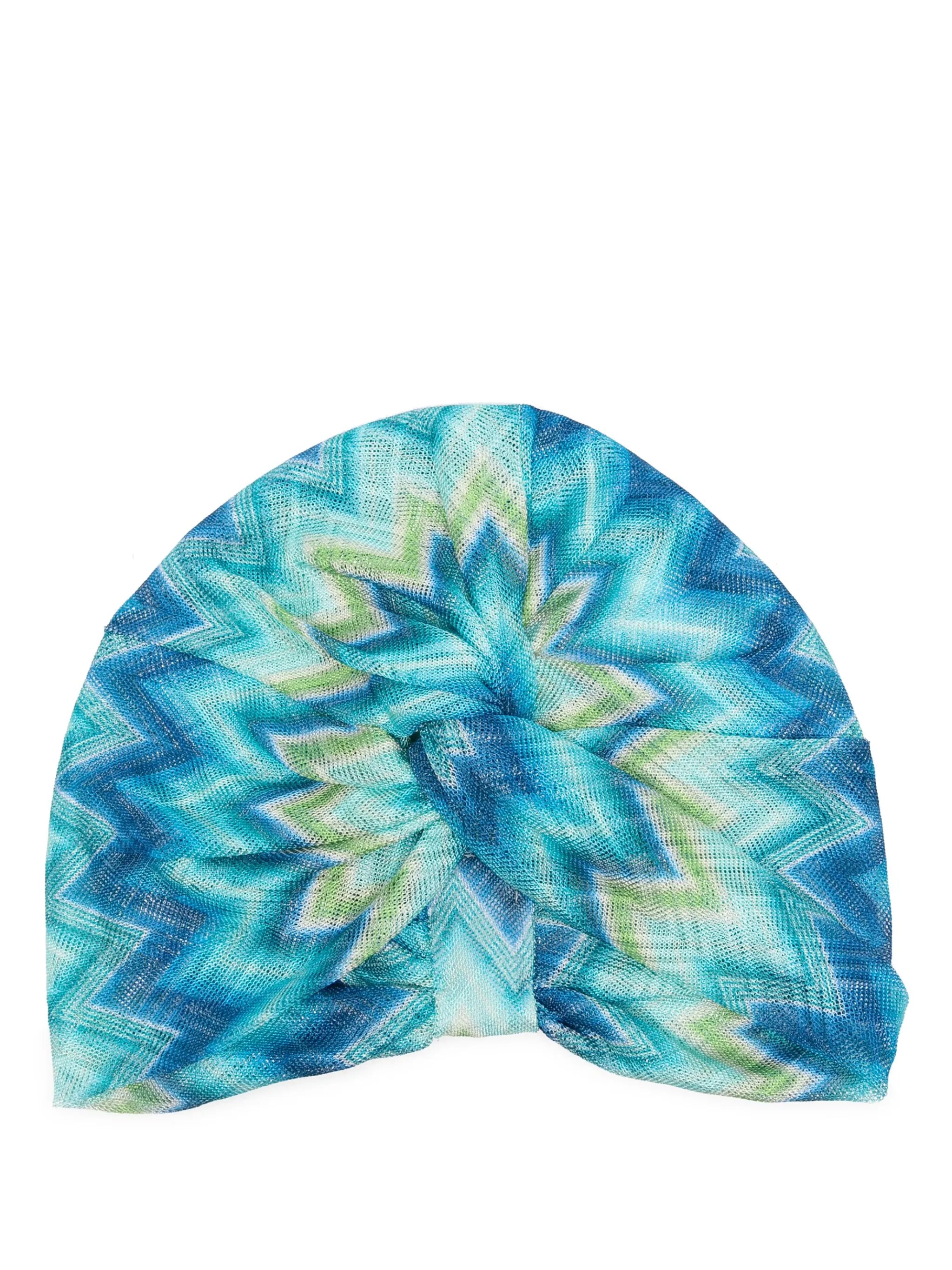 head piece with faded striped pattern