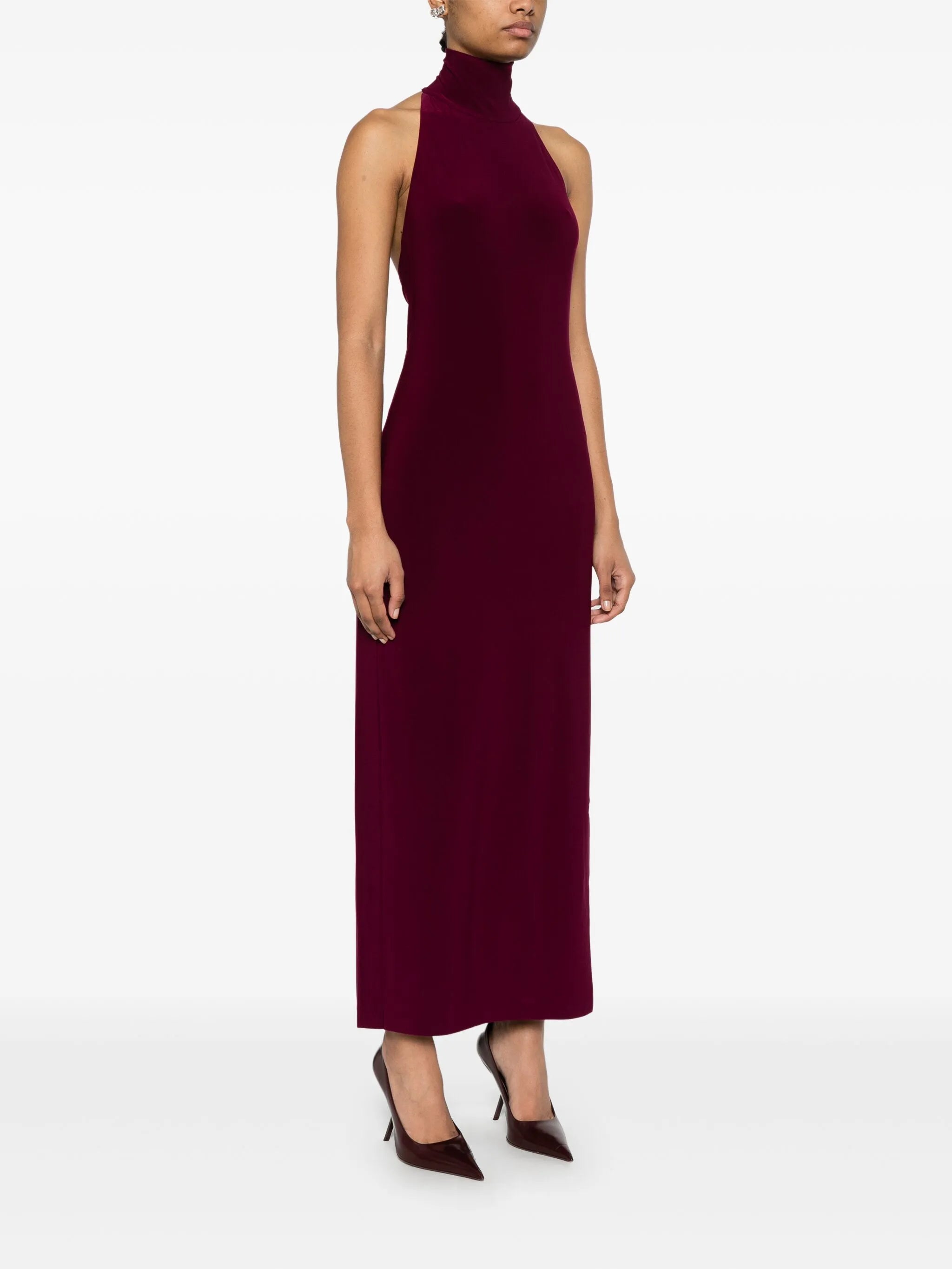 halterneck maxi dress