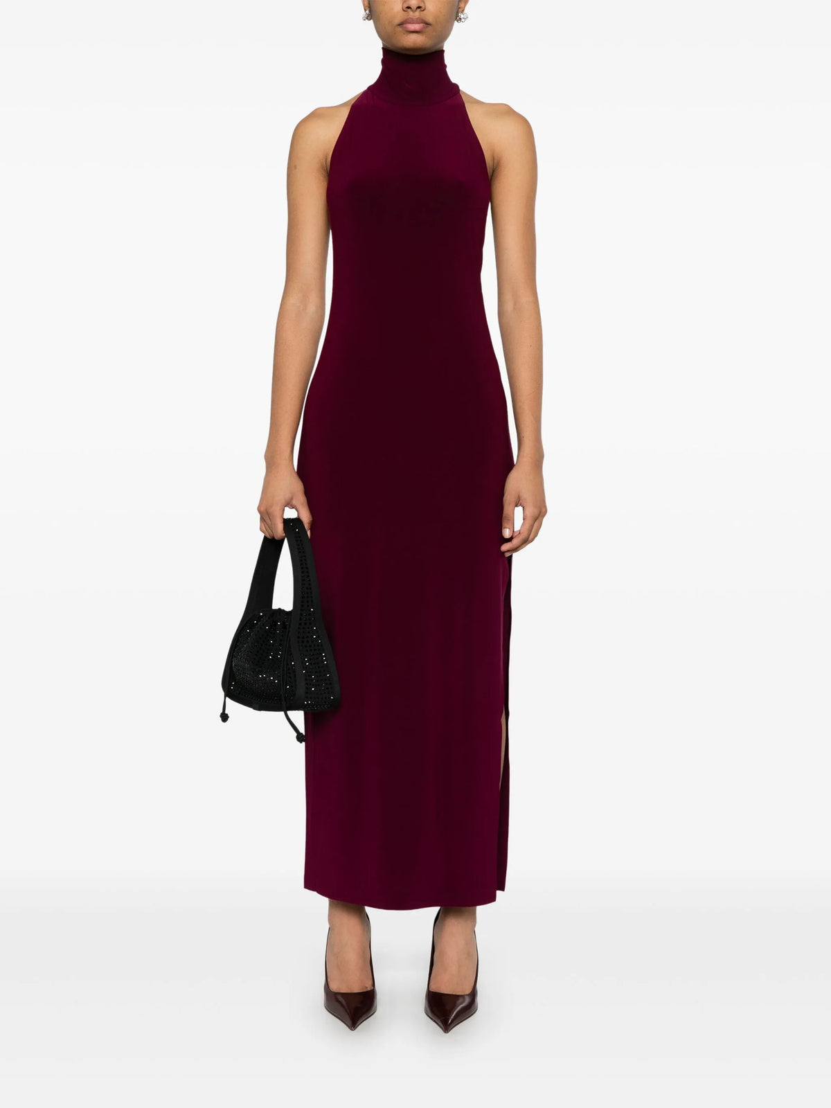 halterneck maxi dress