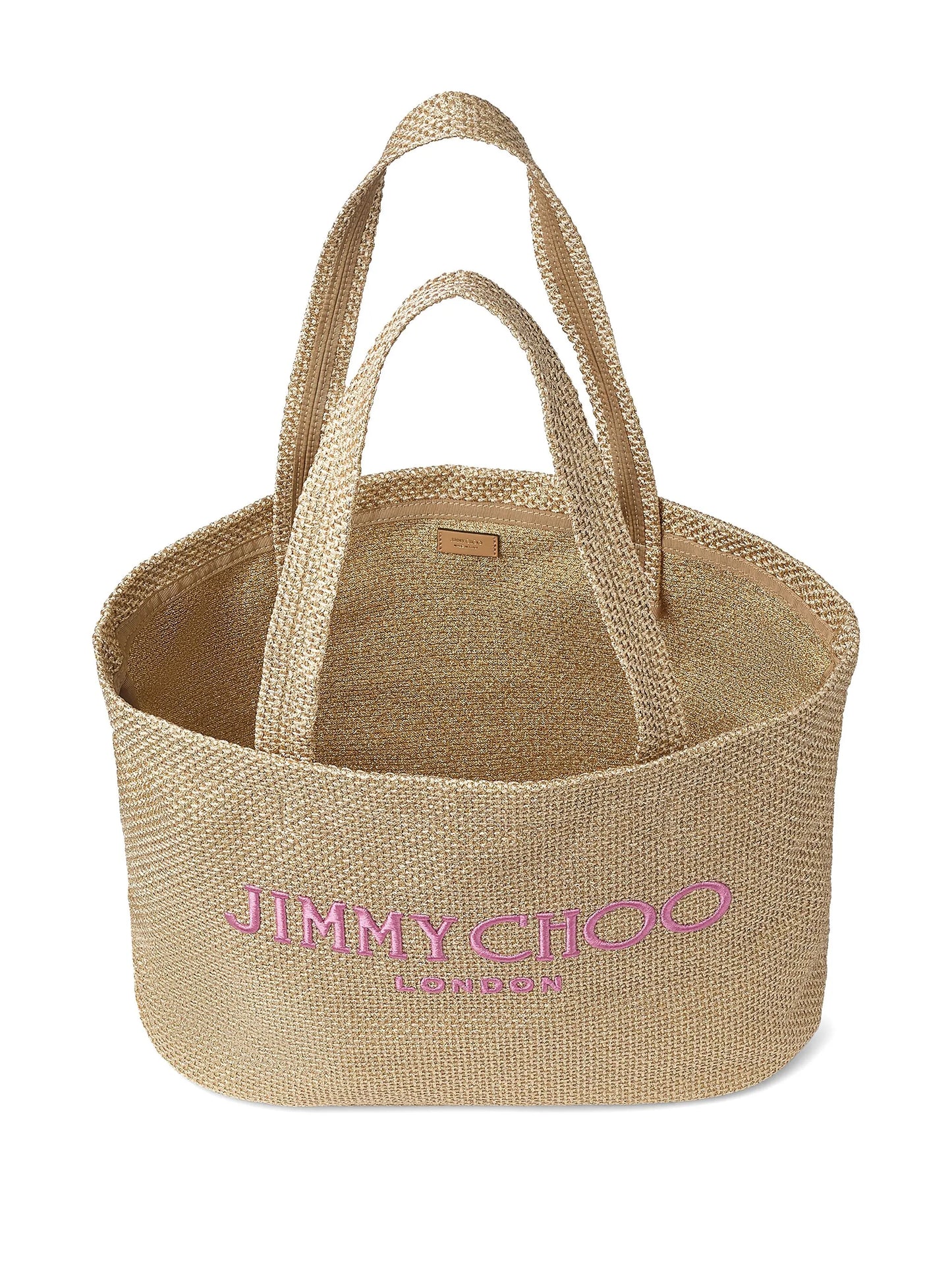 logo-embroidered tote bag