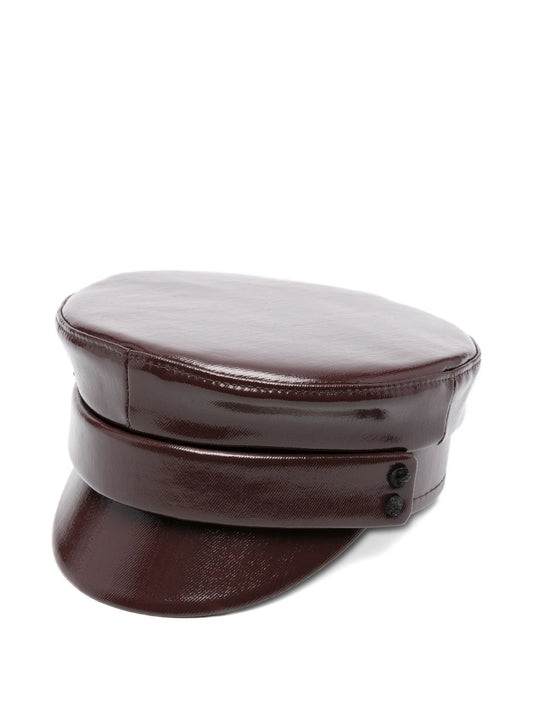 coated newsboy cap
