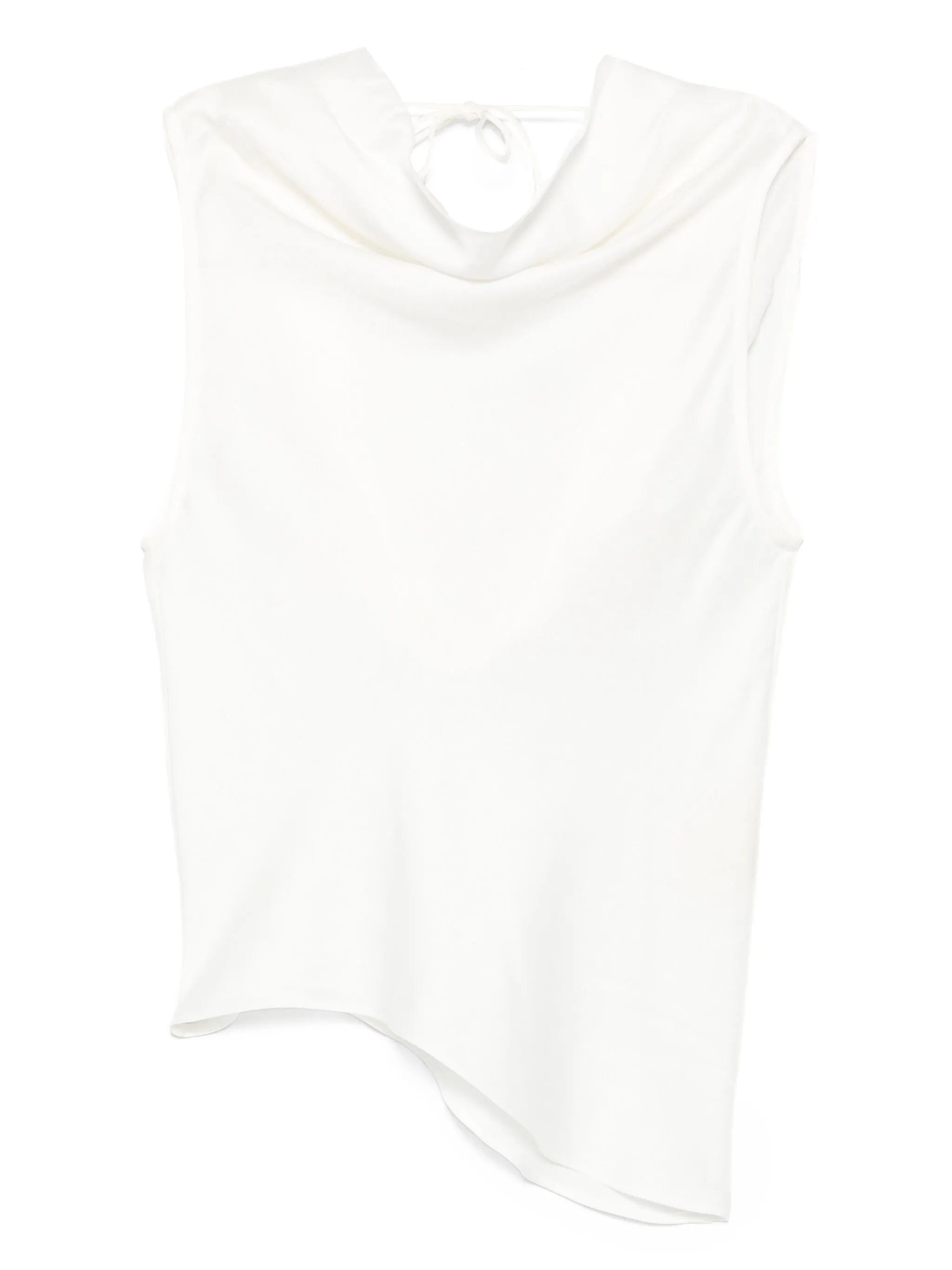 asymmetric cown neck top