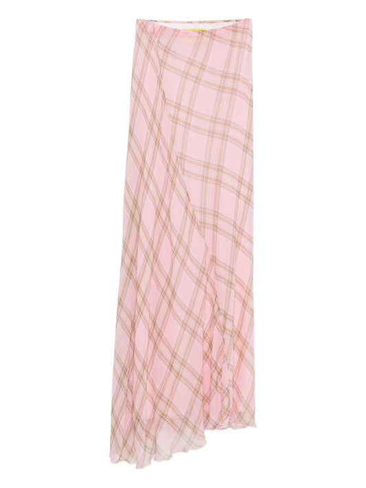 tartan-print maxi dress
