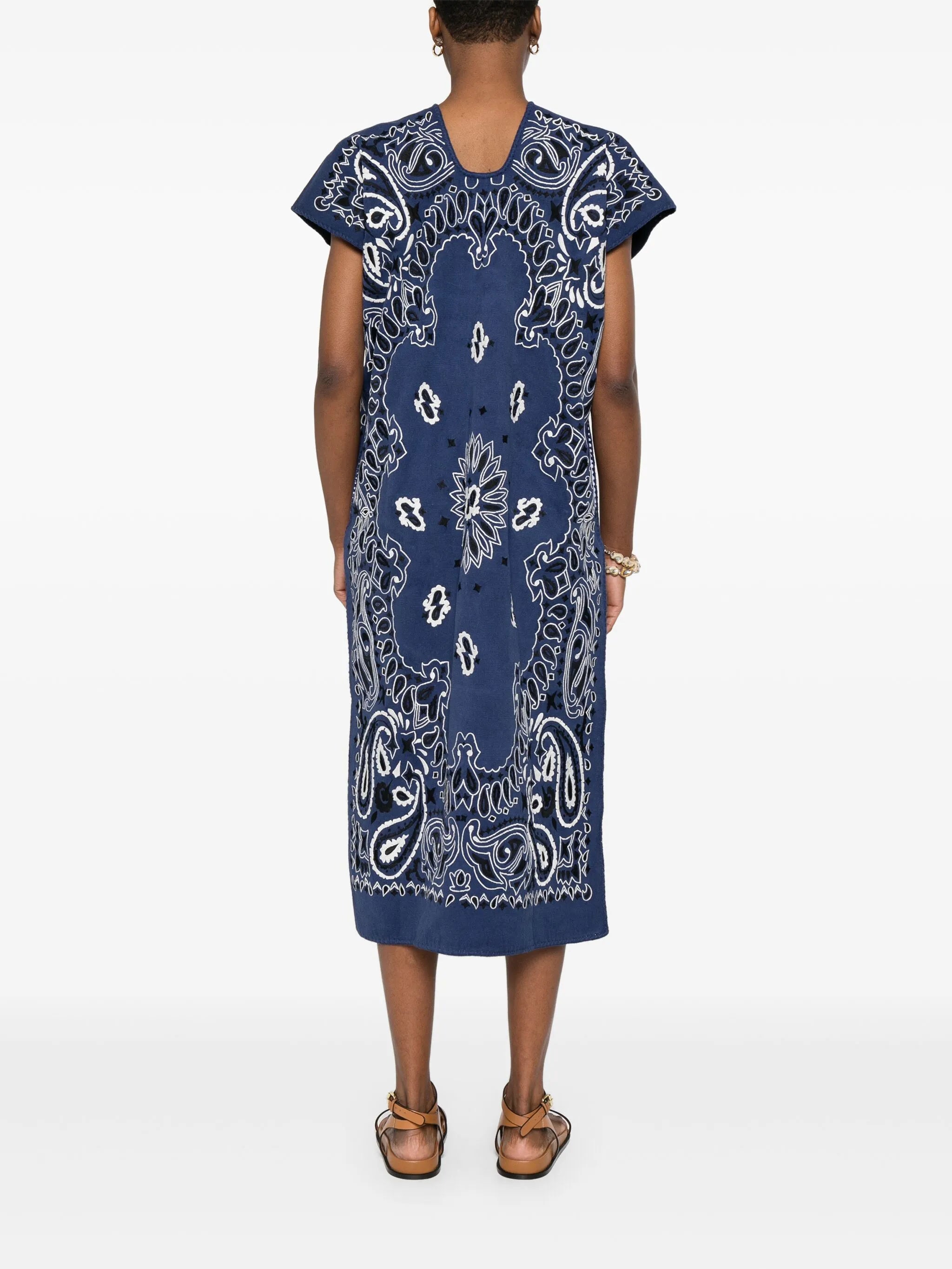 bandana-print midi dress